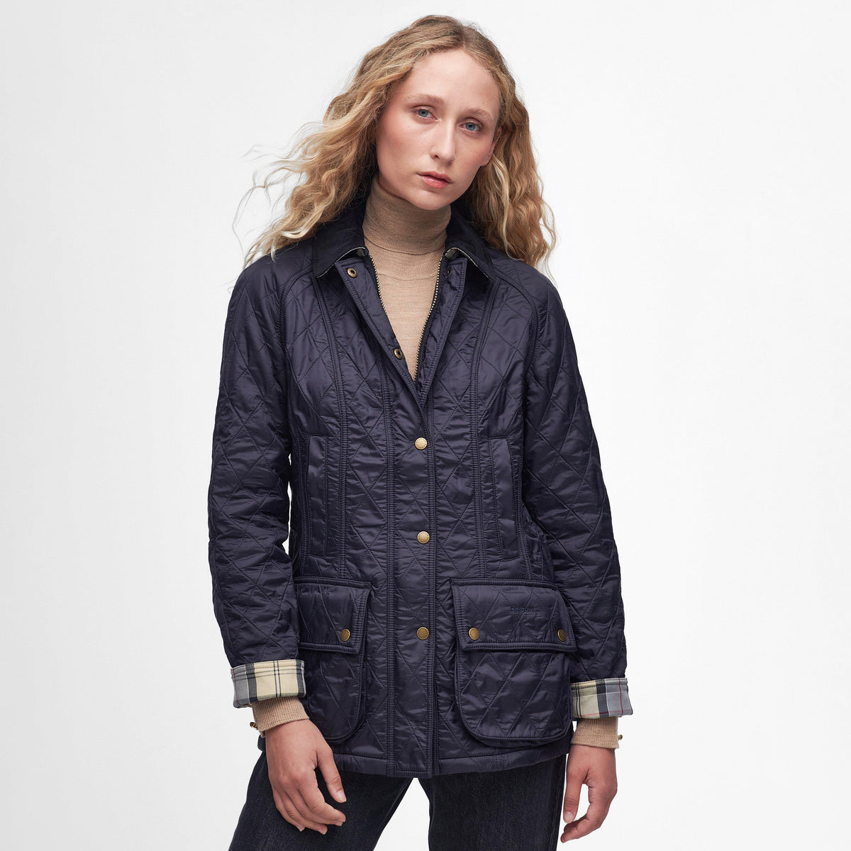 Womens Beadnell Polarquilt Jacket Navy
