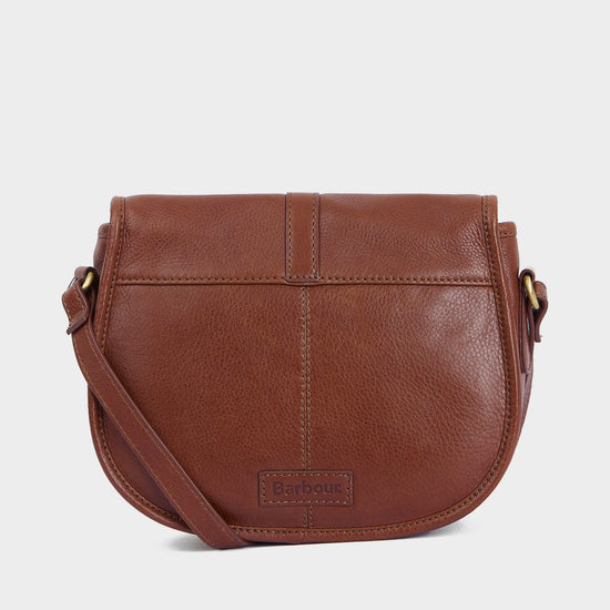 Laire Medium Leather Saddle Bag Brown