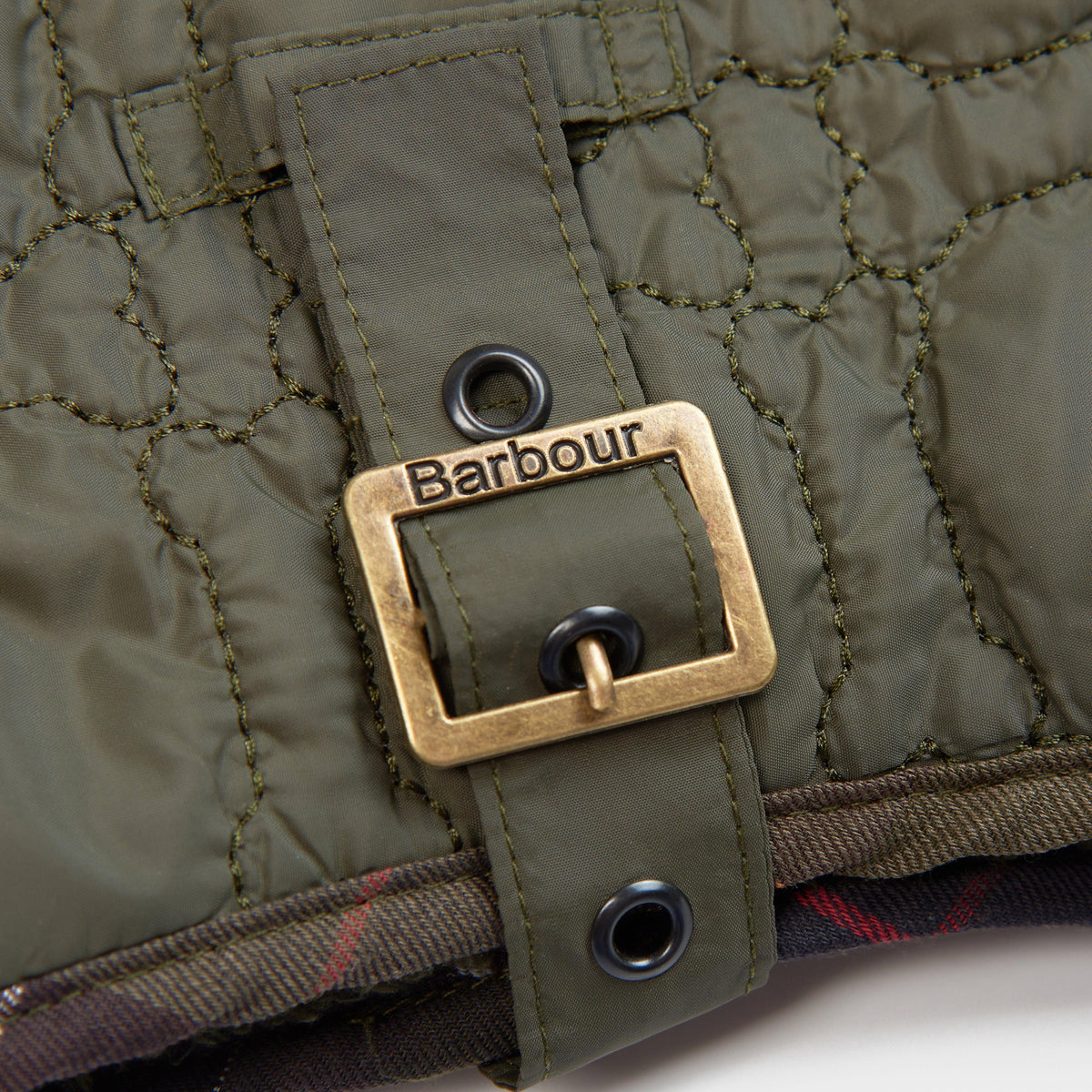 Dog Bone Quilted Dog Coat Dark Olive