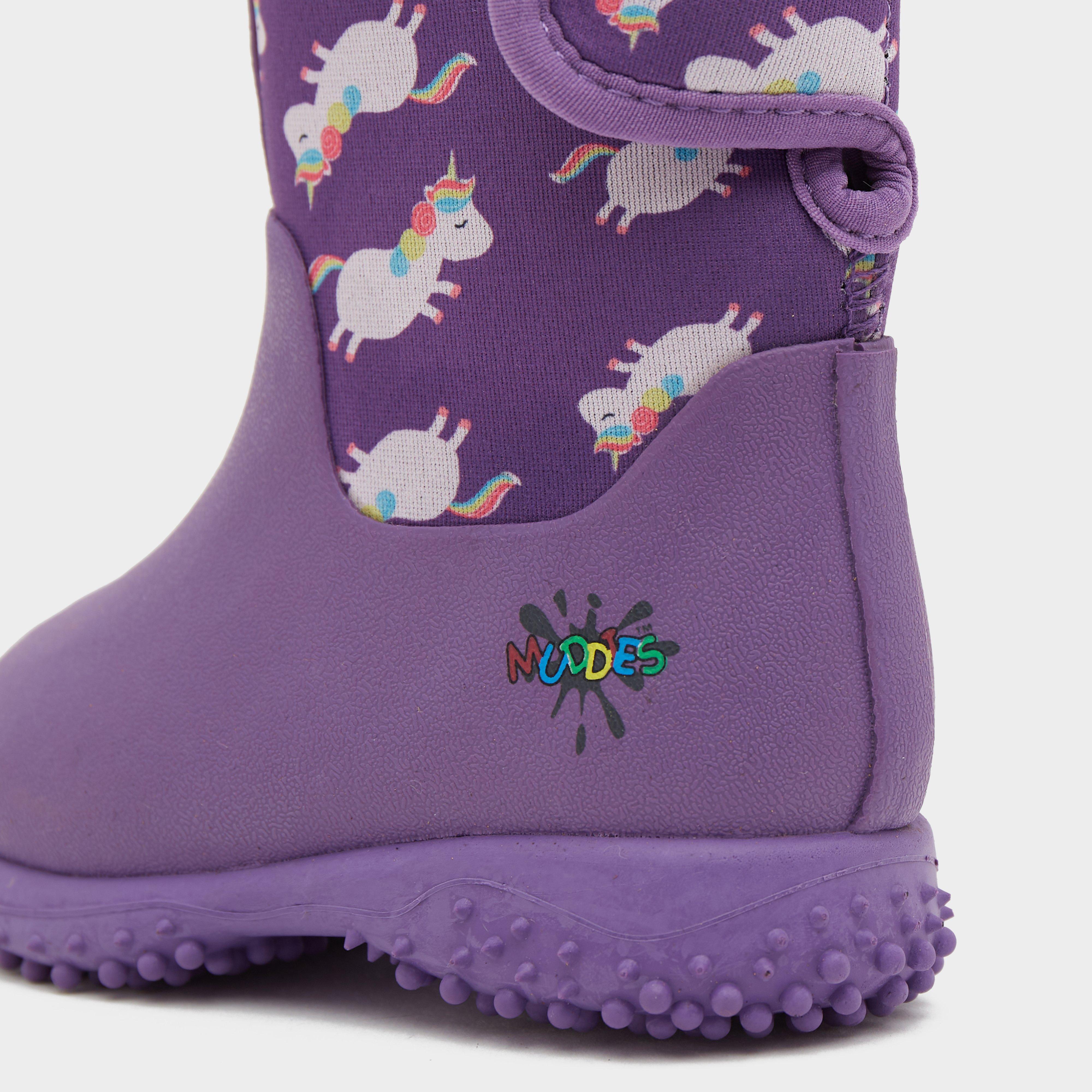 Kids Muddies Puddle 5.0 Wellington Boots Unicorn/Violet