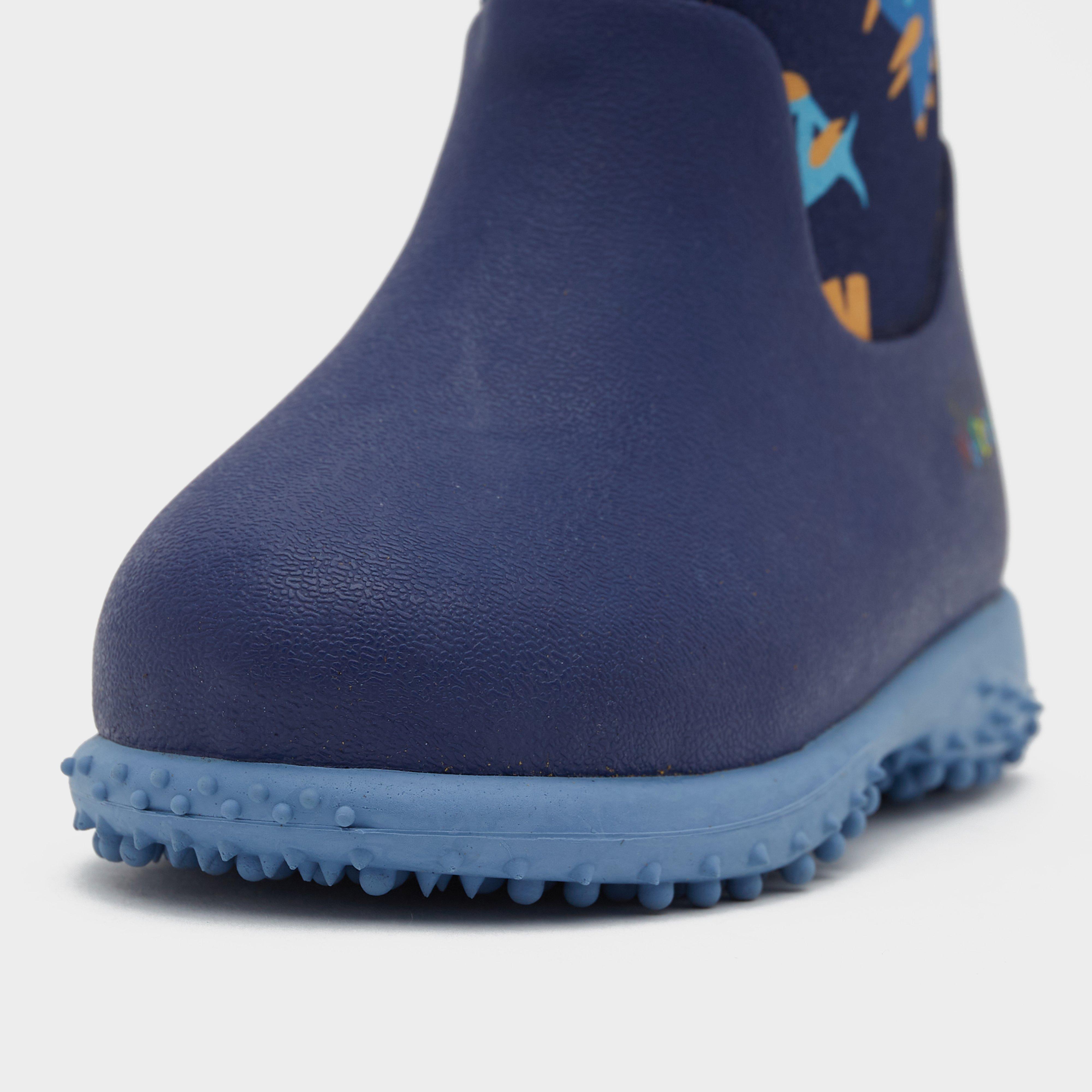 Kids Muddies Puddle 5.0 Wellington Boots Dinosaur/Lime