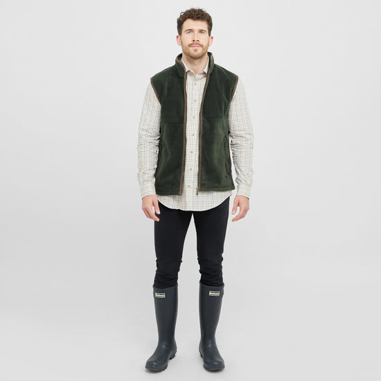 Mens Stenton Technical Fleece Gilet Pine