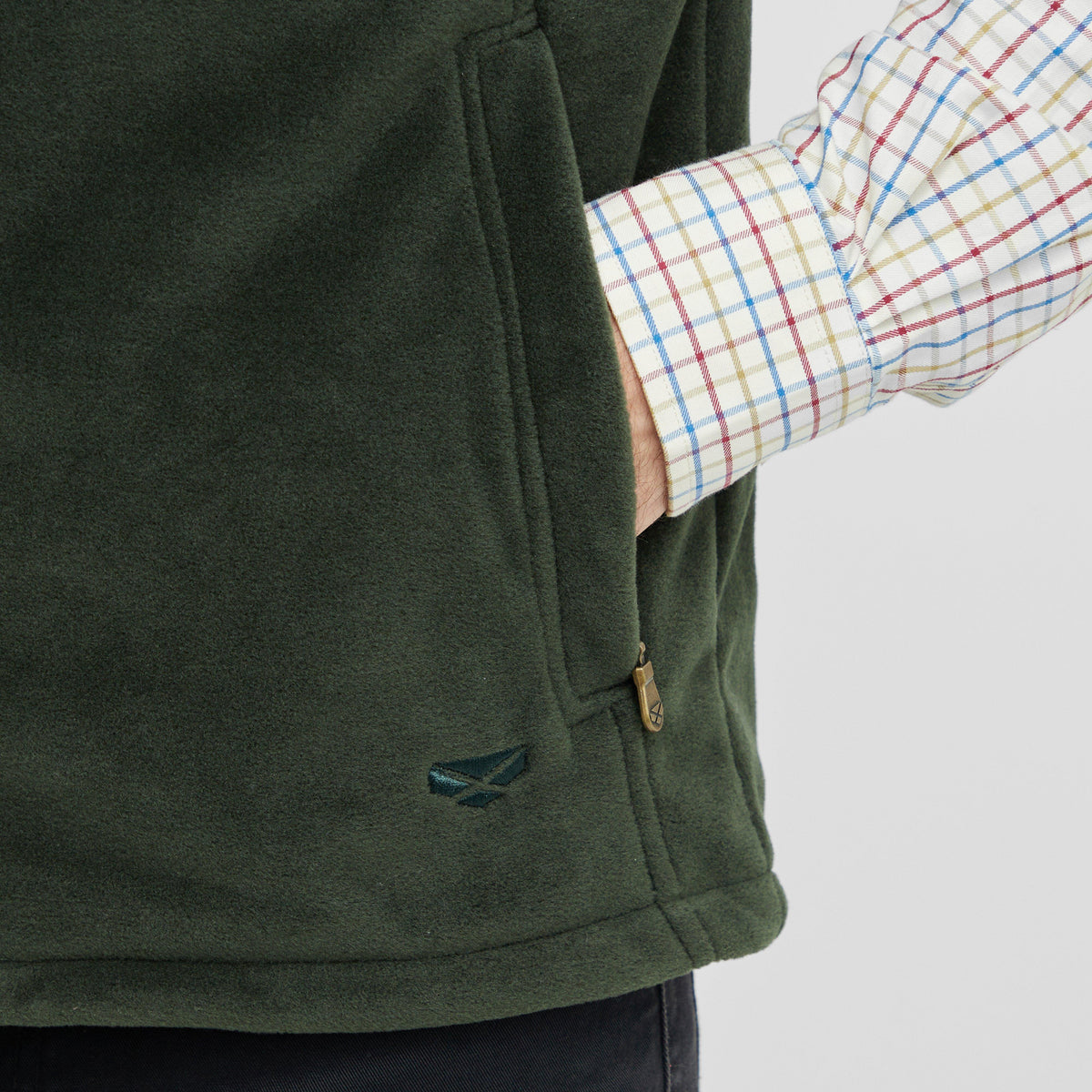 Mens Stenton Technical Fleece Gilet Pine