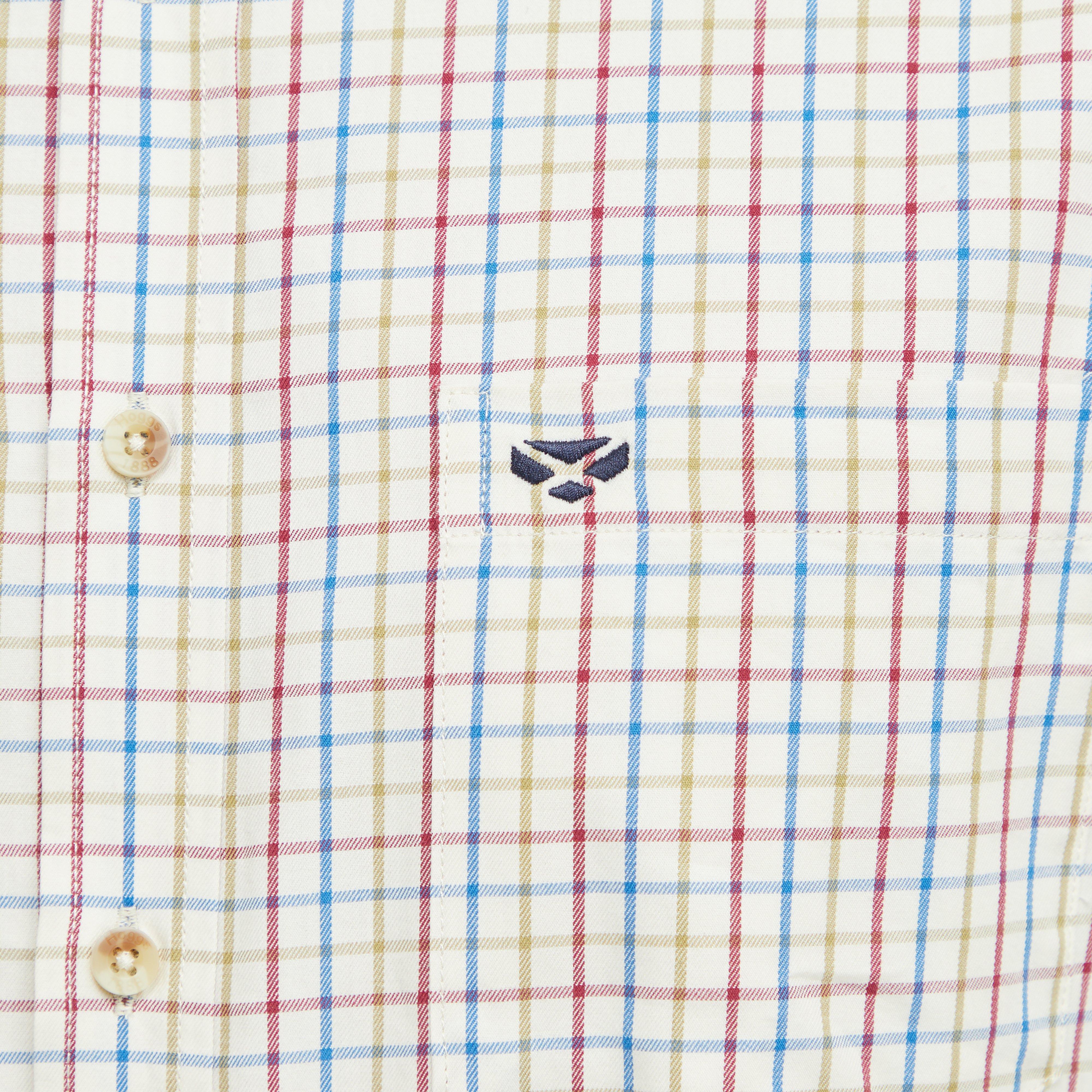 Mens Inverness Cotton Tattersall Shirt White/Blue/Green