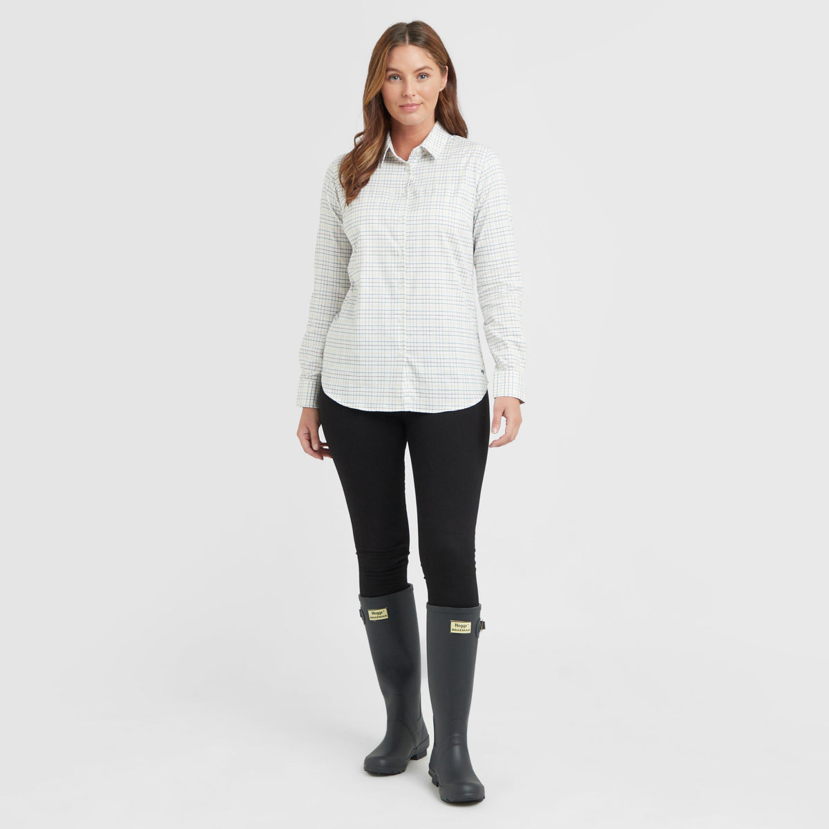 Womens Callie Twill Shirt White/Green/Yellow/Red