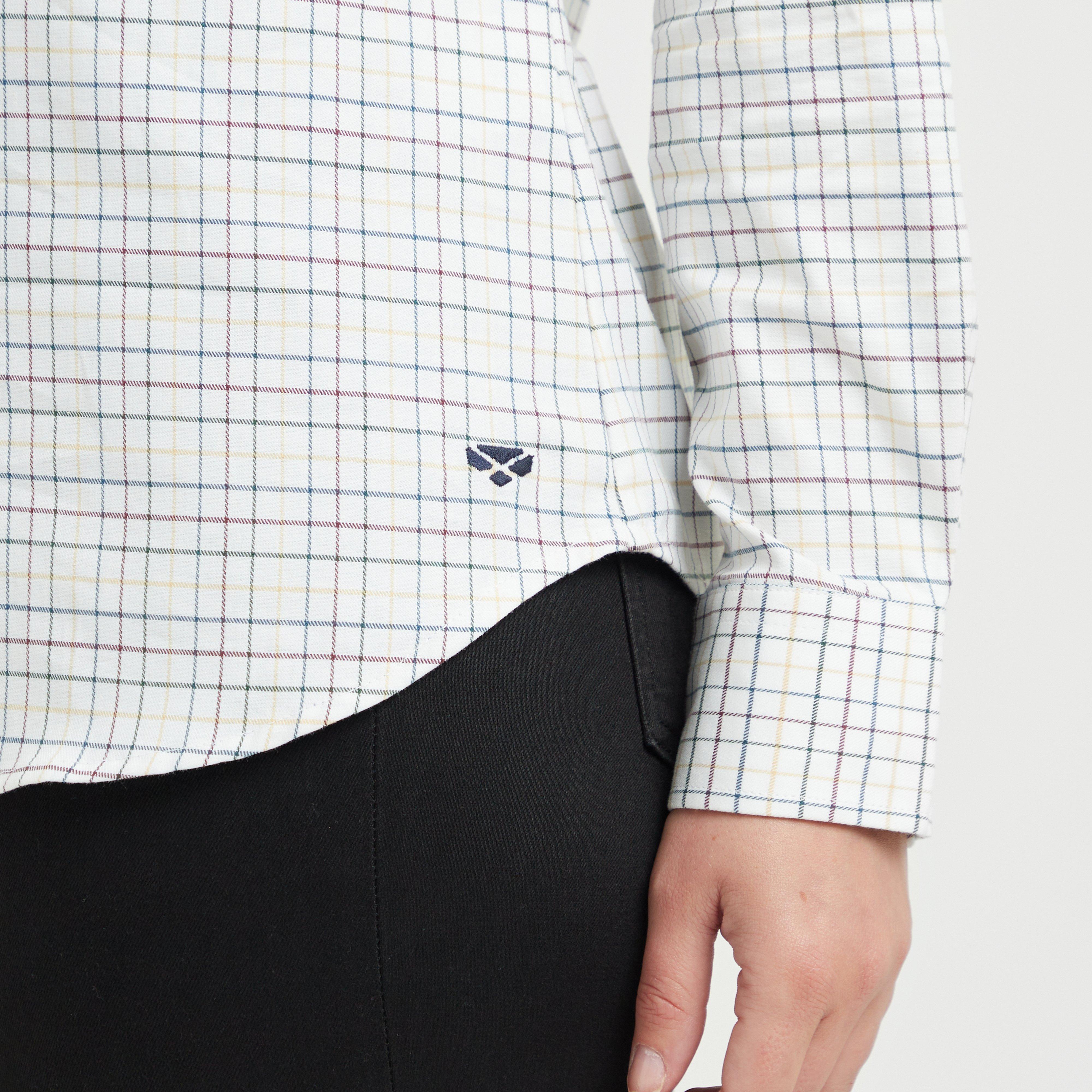 Womens Callie Twill Shirt White/Green/Yellow/Red