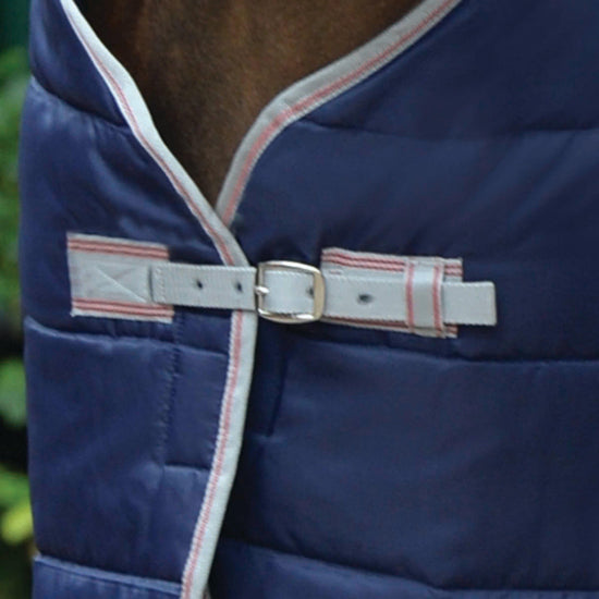 ComFiTec 210D Channel Quilt 250g Medium Weight Standard Neck Stable Rug Navy/Silver/Red