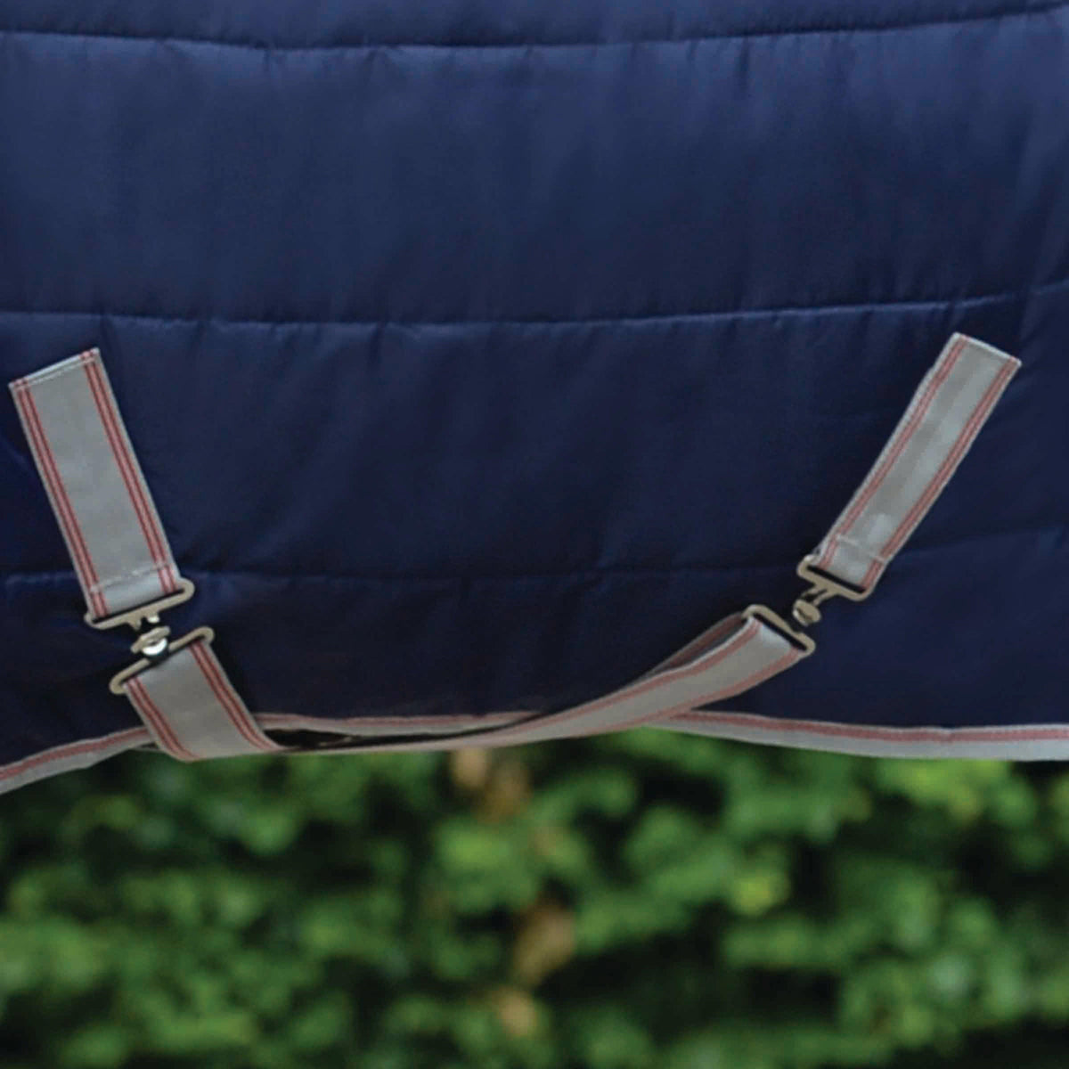 ComFiTec 210D Channel Quilt 250g Medium Weight Standard Neck Stable Rug Navy/Silver/Red