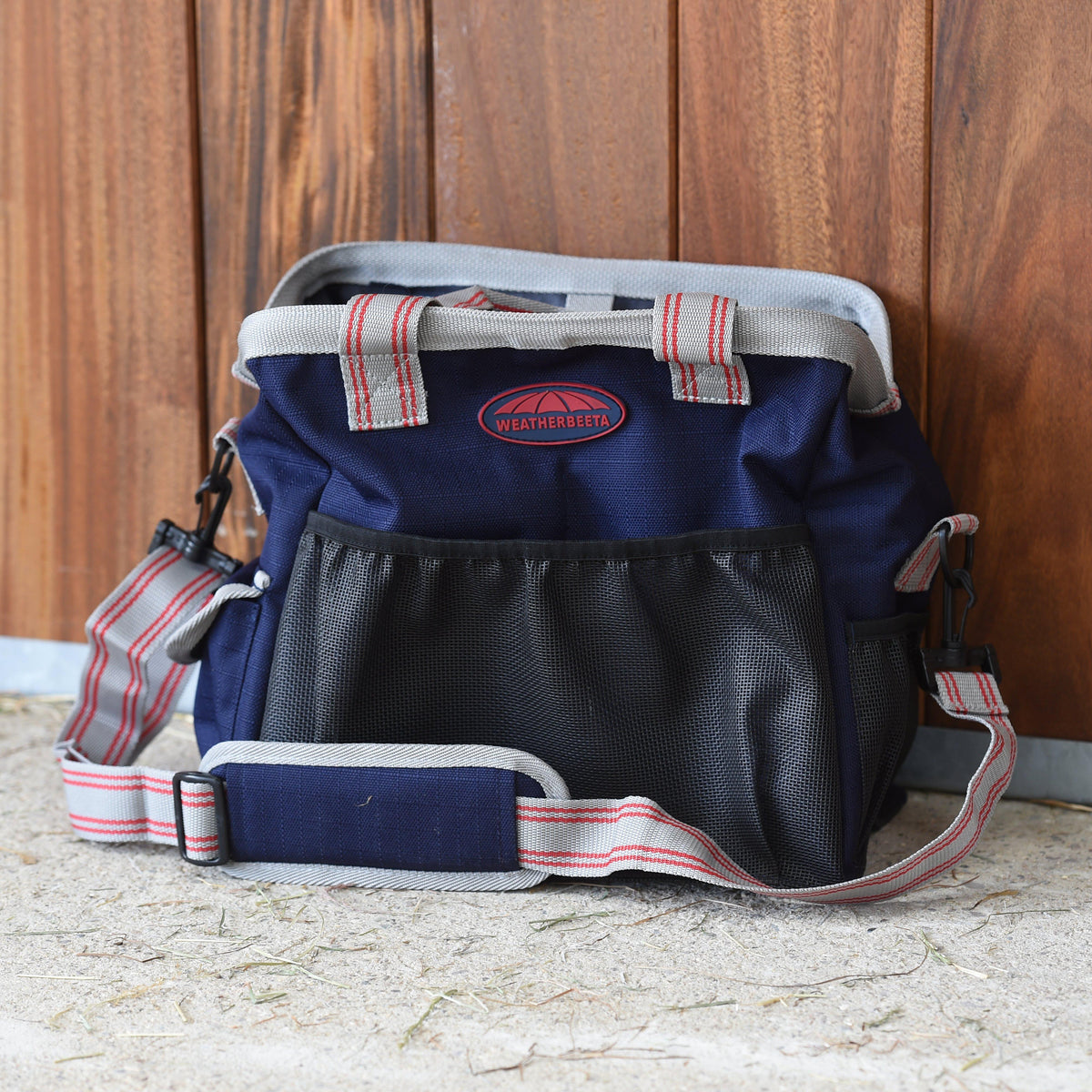 Grooming Tote Bag Navy/Silver/Red