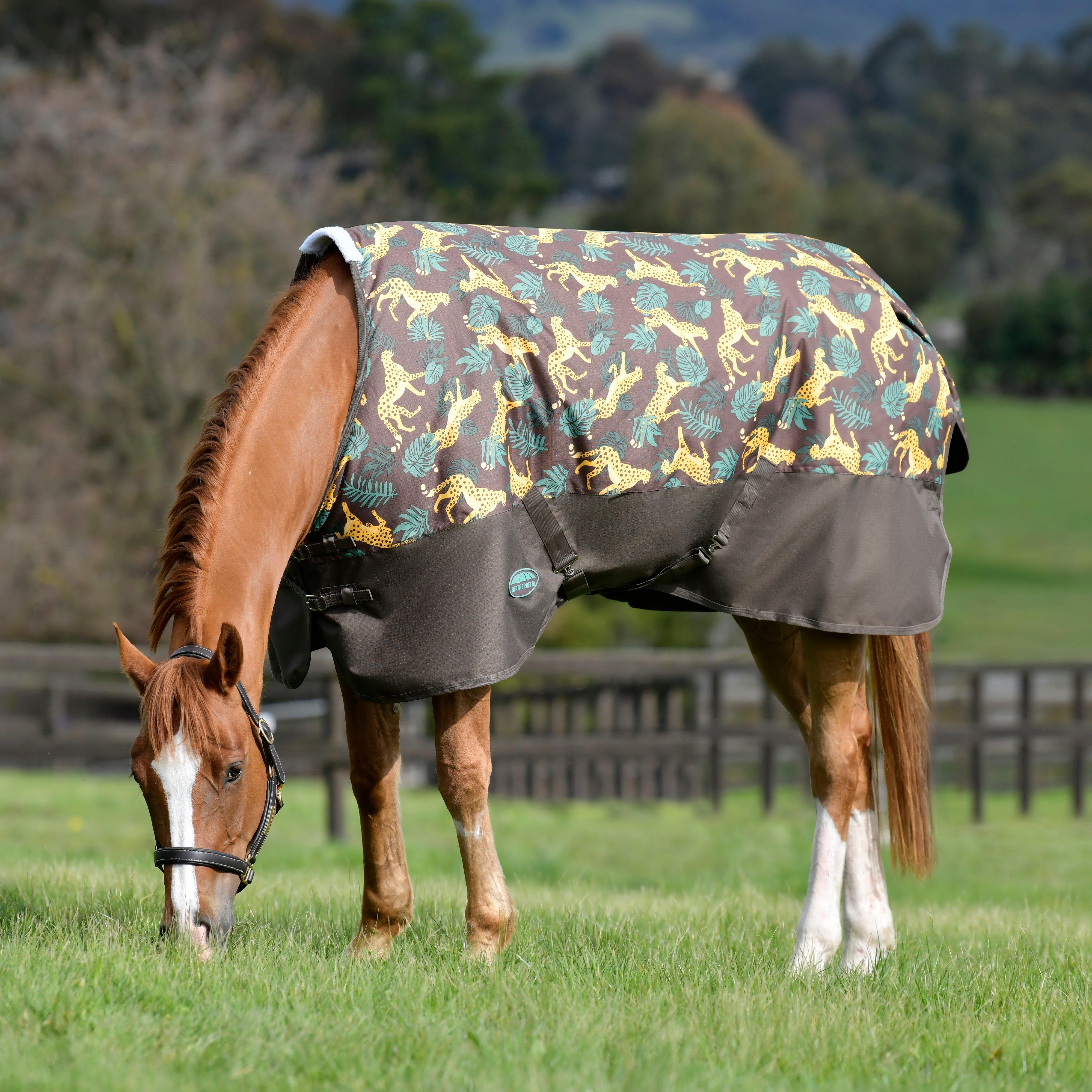 ComFiTec Tyro Standard Neck Medium Weight 200g Turnout Rug Jungle Print