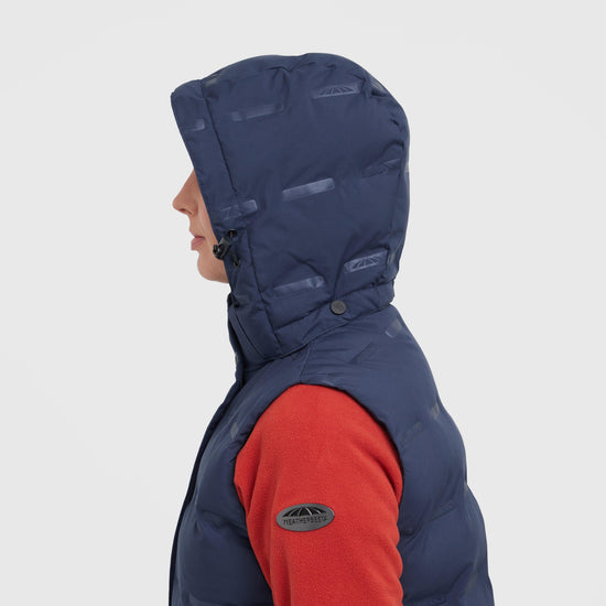 Womens Hapur Heat Seal Quilted Vest Navy Iris