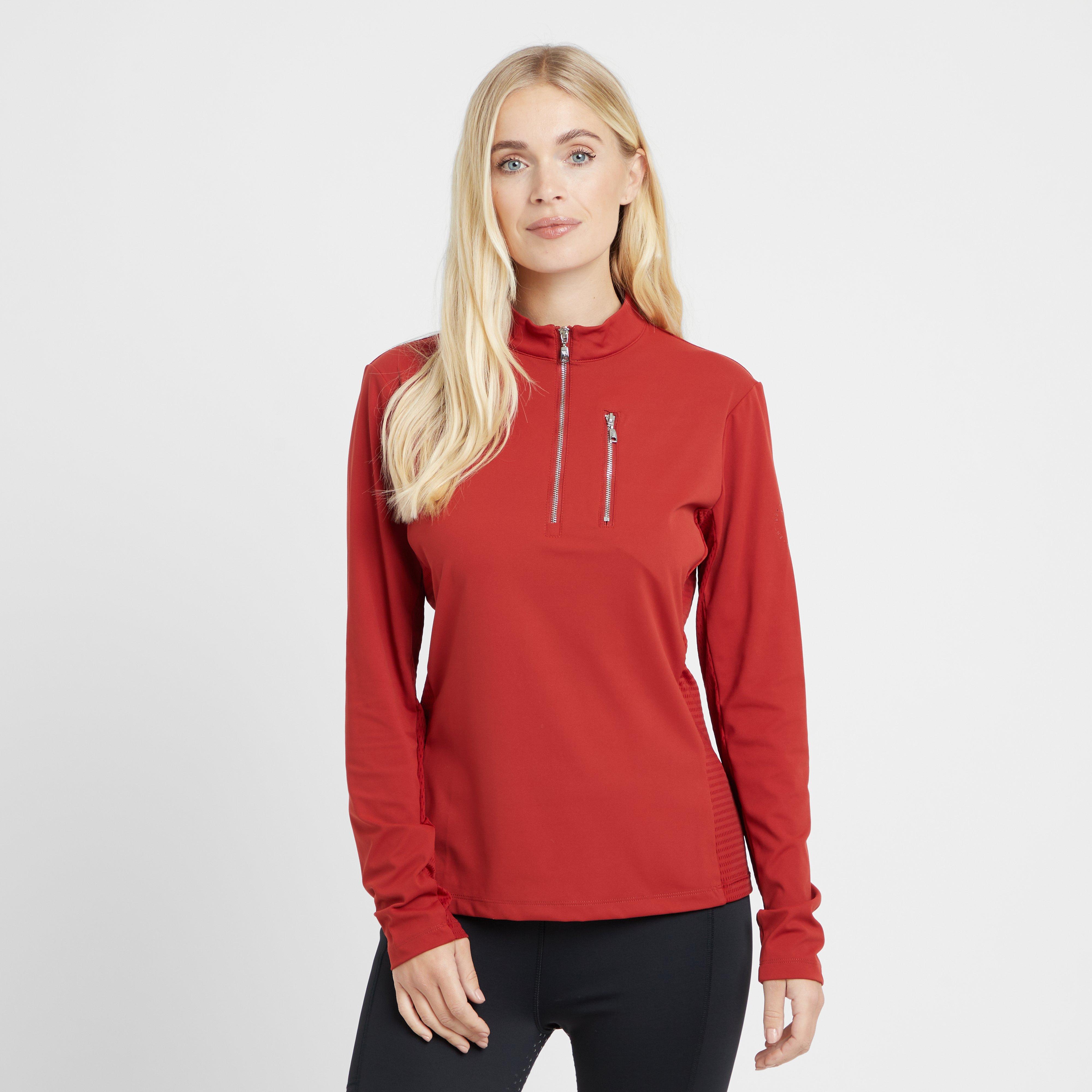 Womens Reno Long Sleeve Riding Top Red Ochre