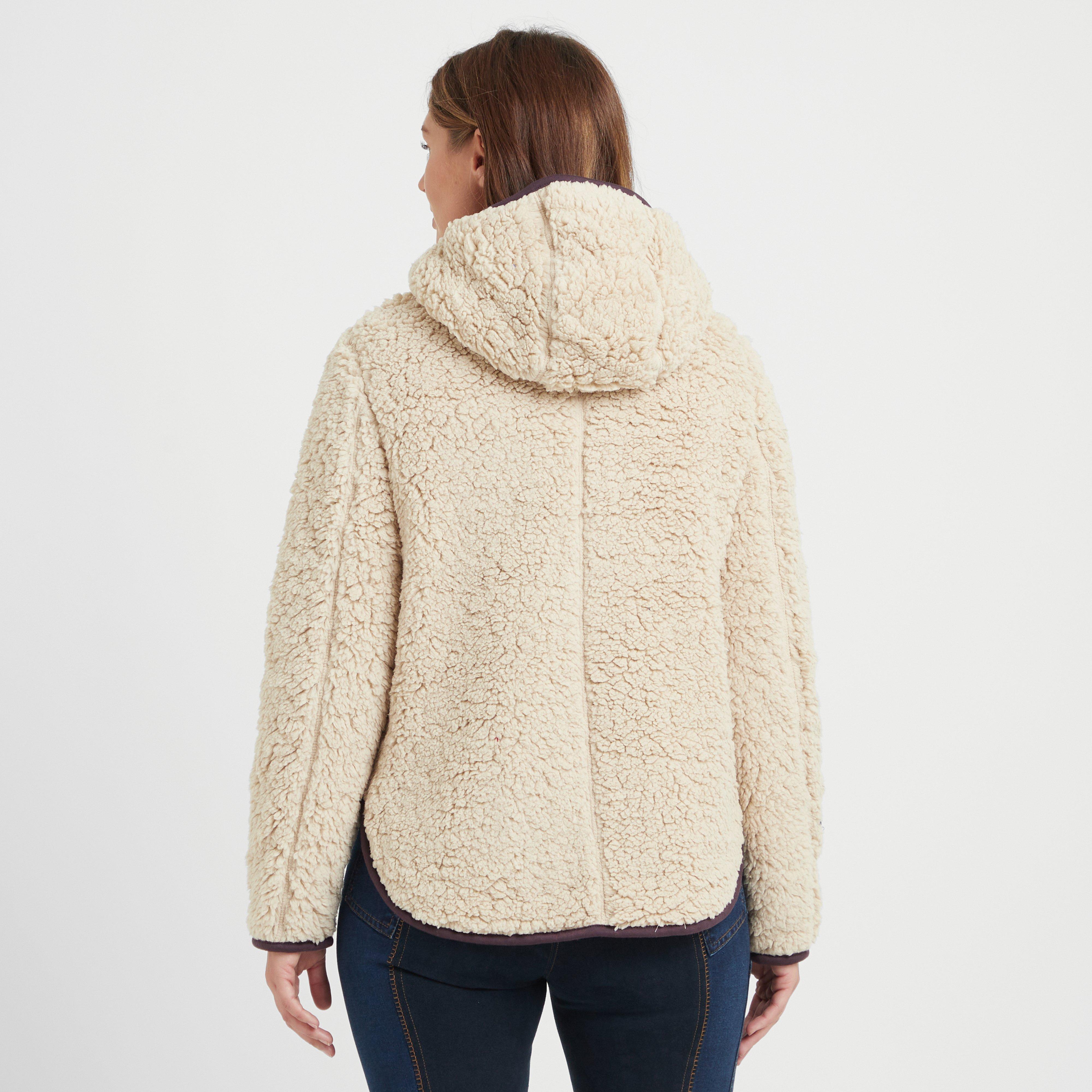 Womens Talia Teddy Pullover Beige/Perfect Plum