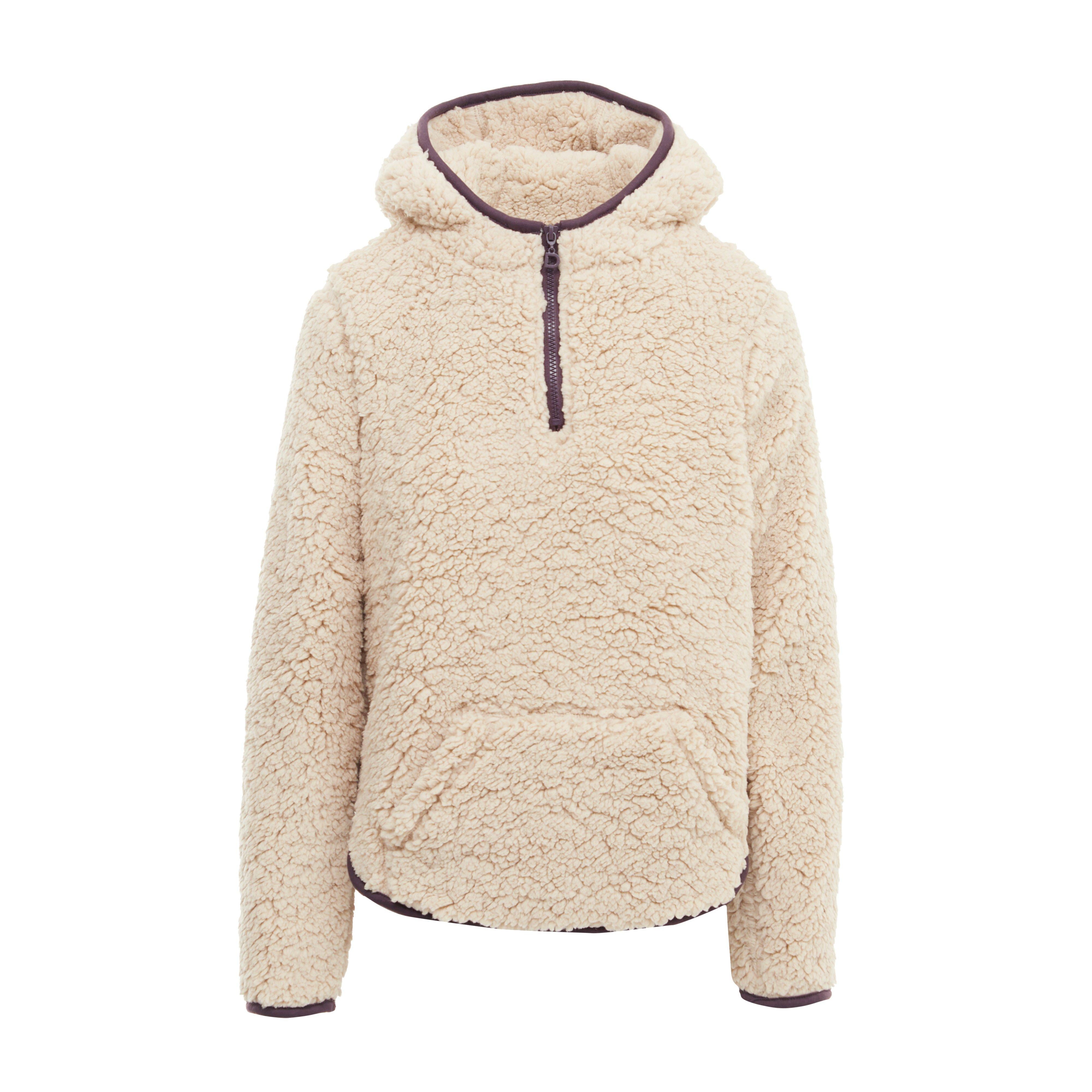 Womens Talia Teddy Pullover Beige/Perfect Plum