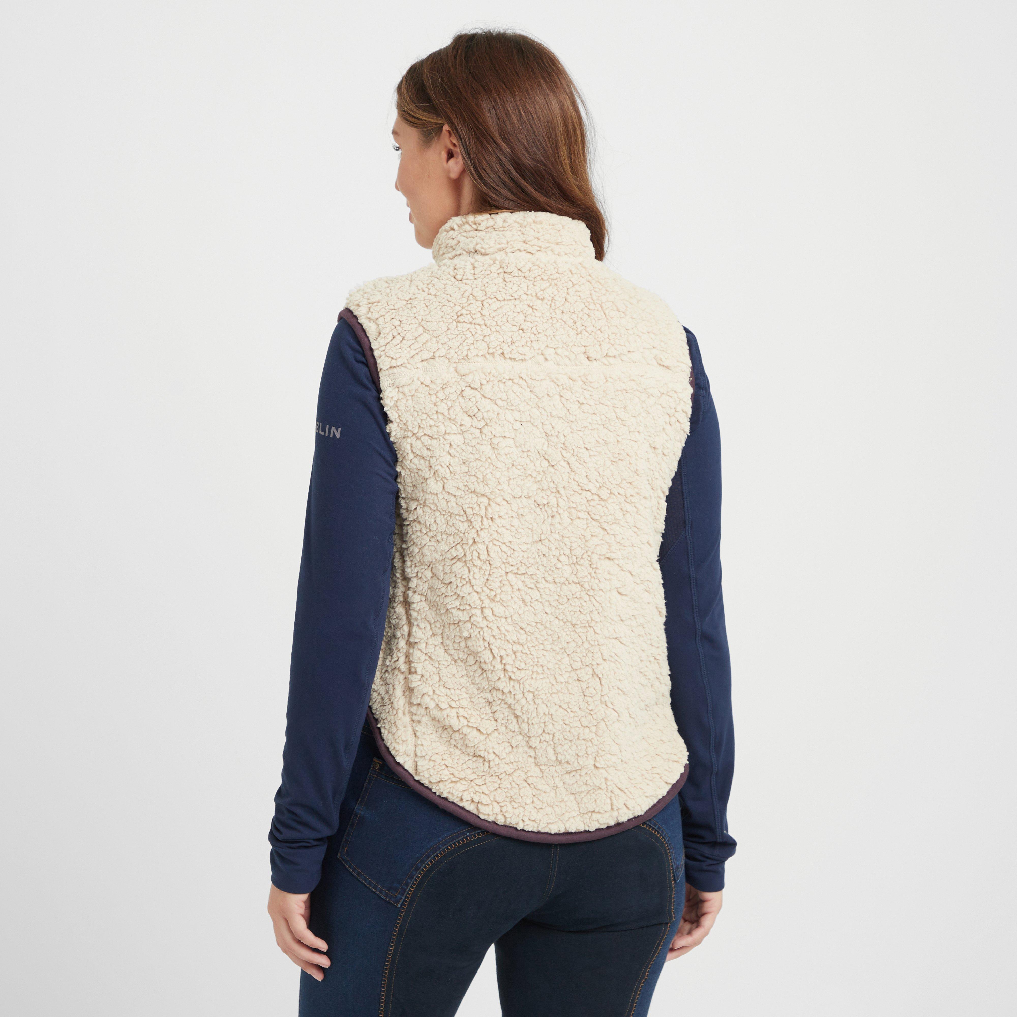 Womens Thea Teddy Vest Beige/Perfect Plum