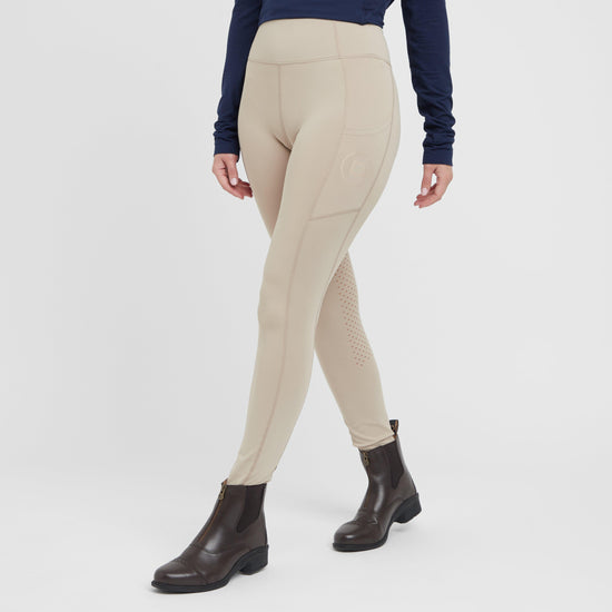 Womens Everyday Riding Tights Beige