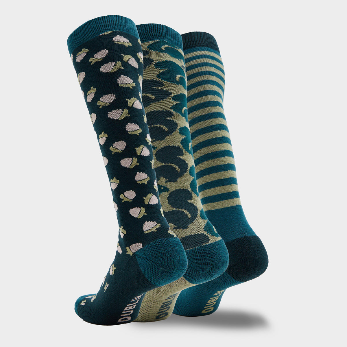 3 Pack Socks Green Autumn