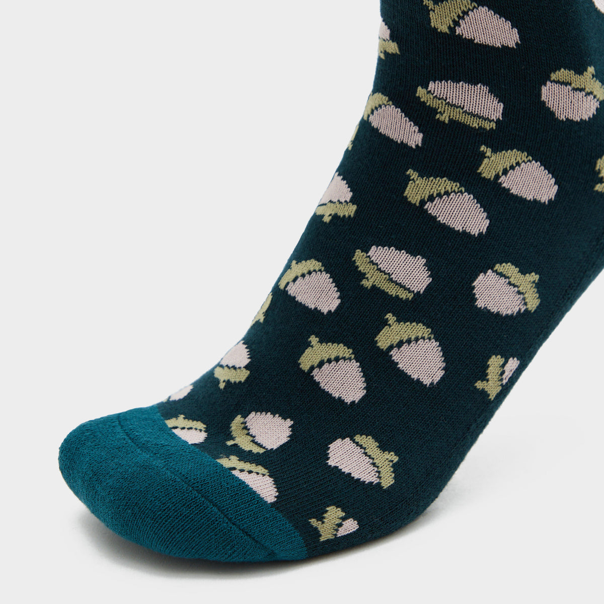 3 Pack Socks Green Autumn