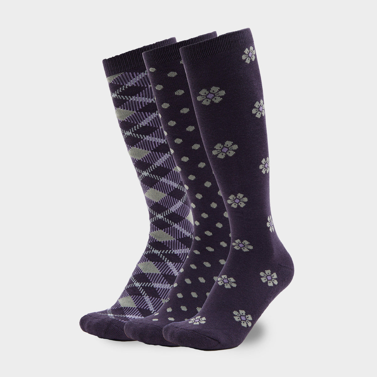 3 Pack Socks Plum Perfect