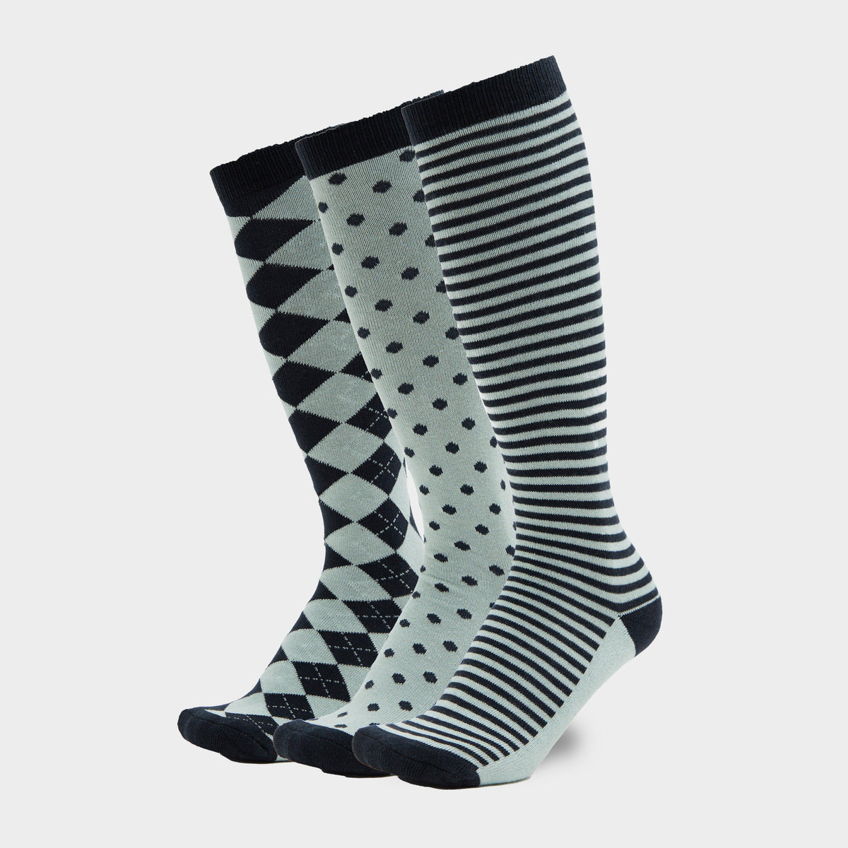 3 Pack Socks Navy Surf Spray