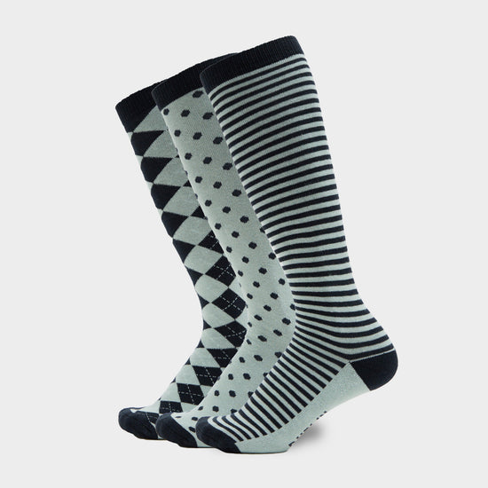 3 Pack Socks Navy Surf Spray