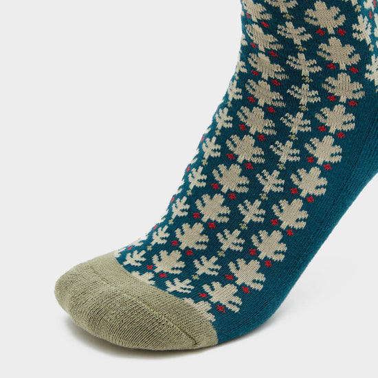 Single Pack Socks Green Leaf