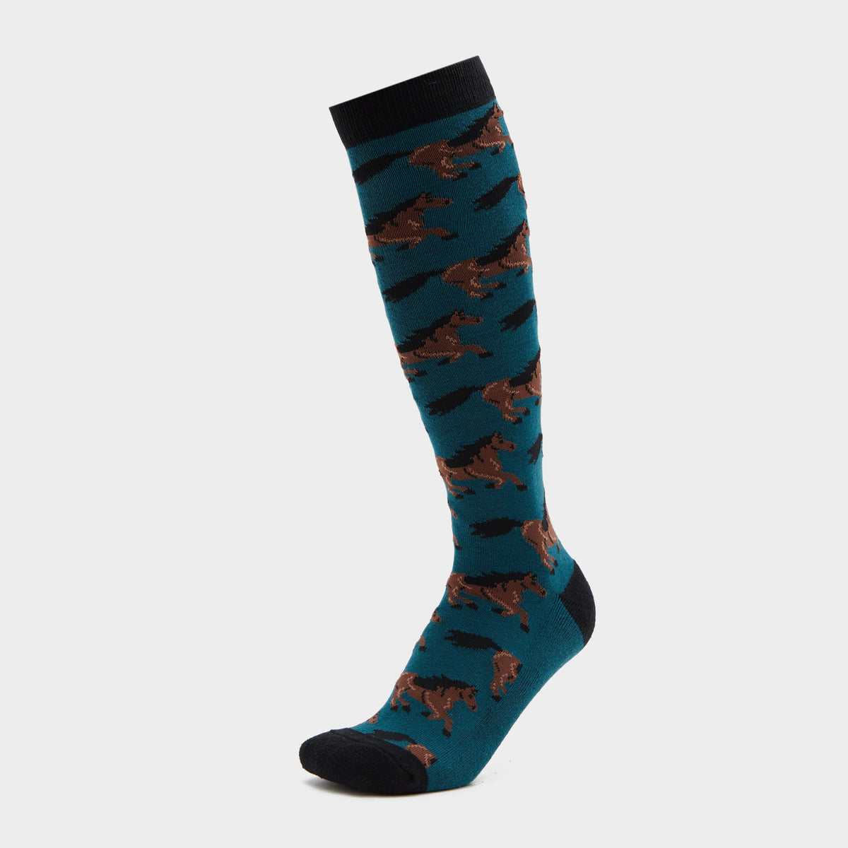 Single Pack Socks Green Chestnut Horses