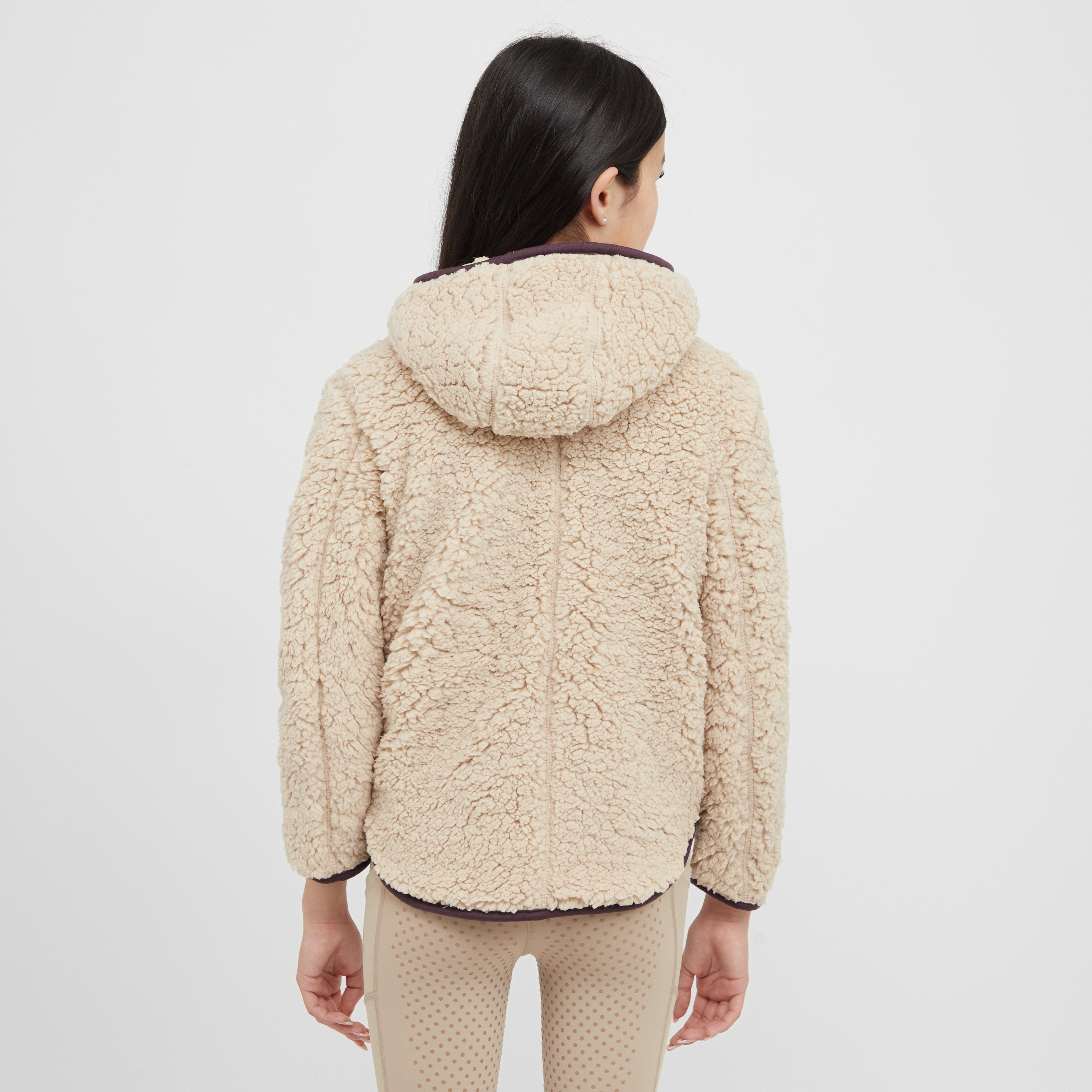 Kids Talia Teddy Pullover Beige/Perfect Plum