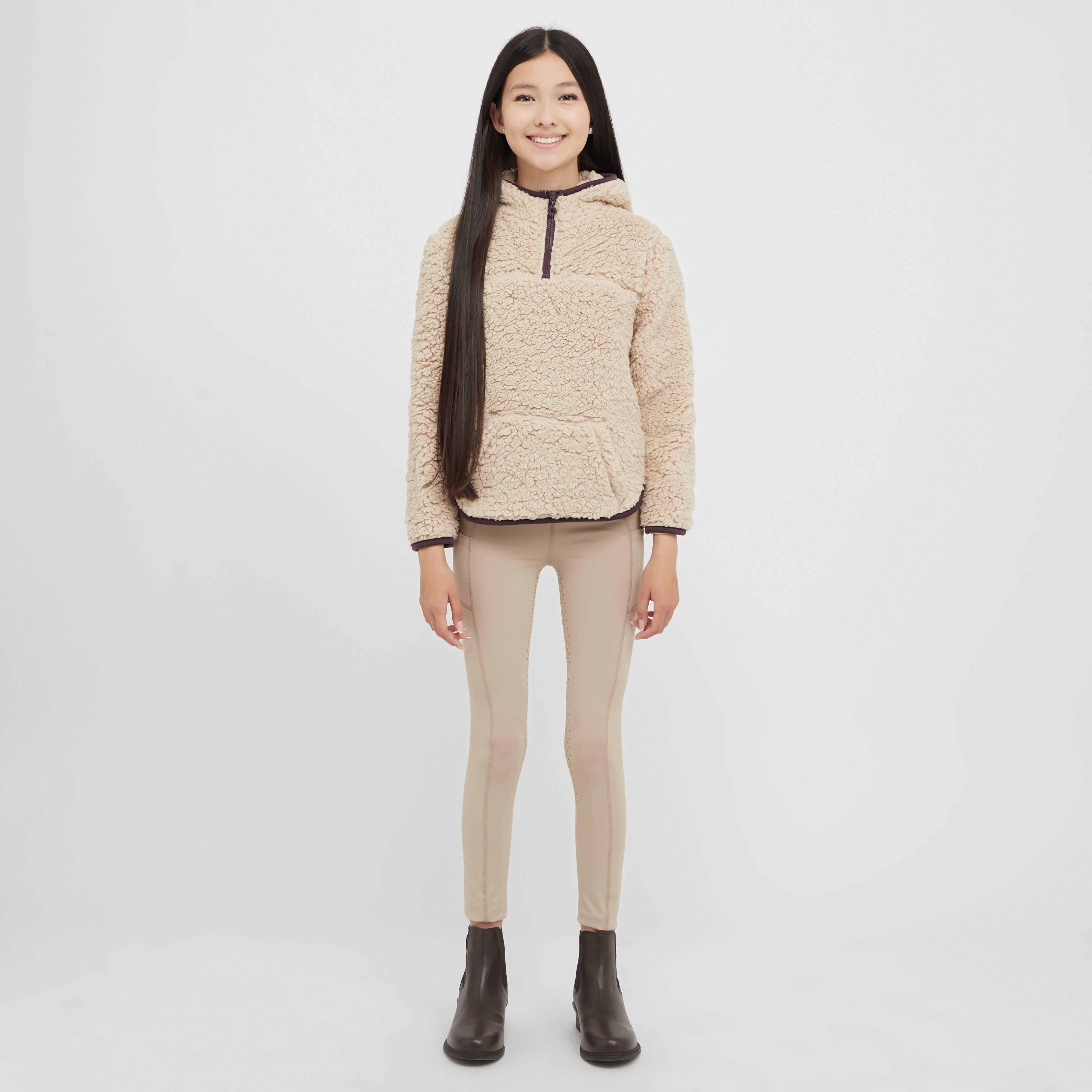 Kids Talia Teddy Pullover Beige/Perfect Plum