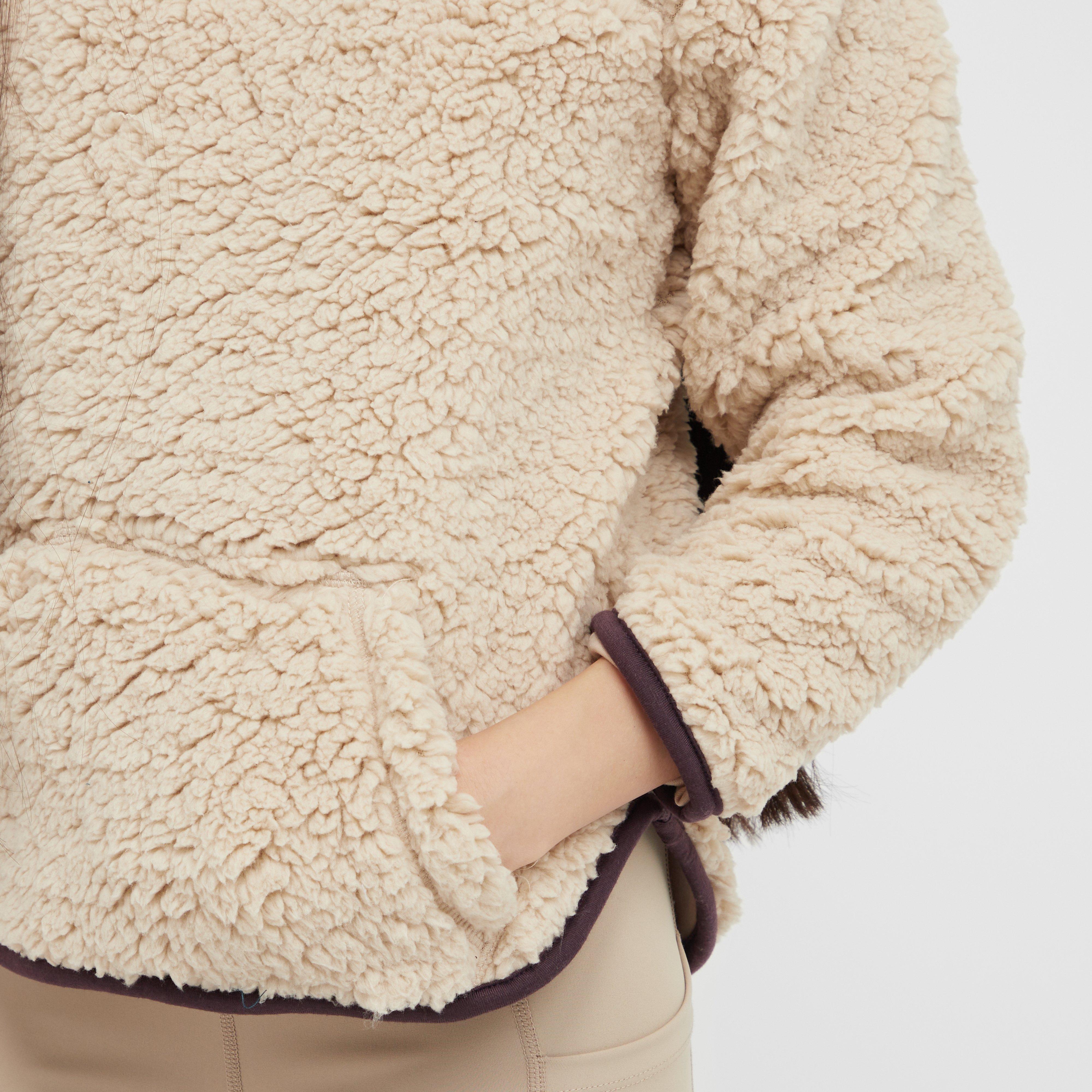 Kids Talia Teddy Pullover Beige/Perfect Plum