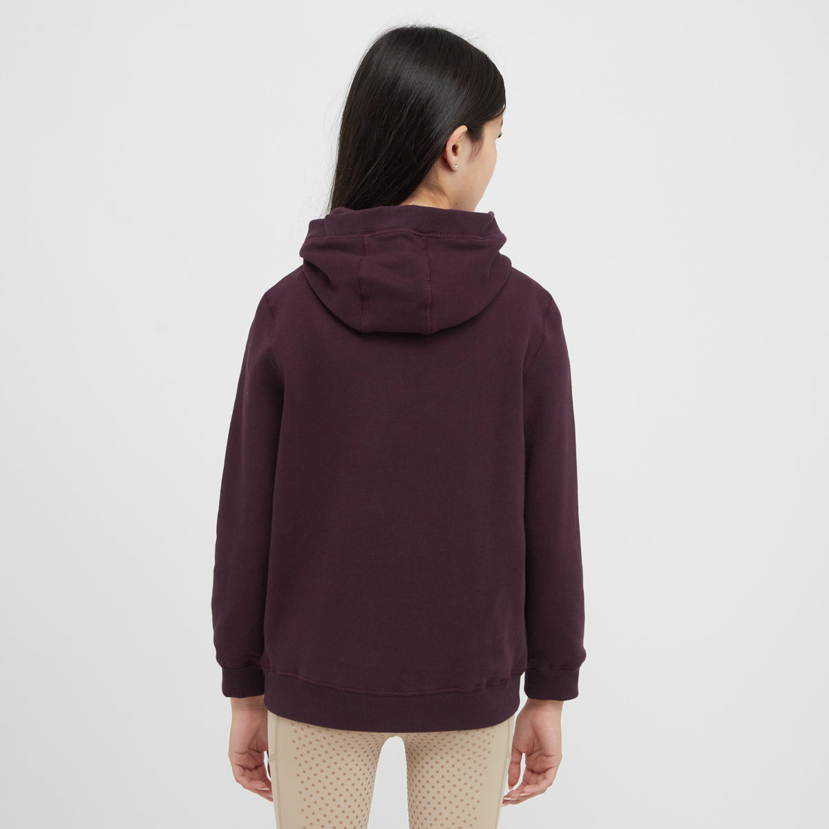 Kids Lilah Lurex Logo Hoodie Plum Perfect/Rose Gold