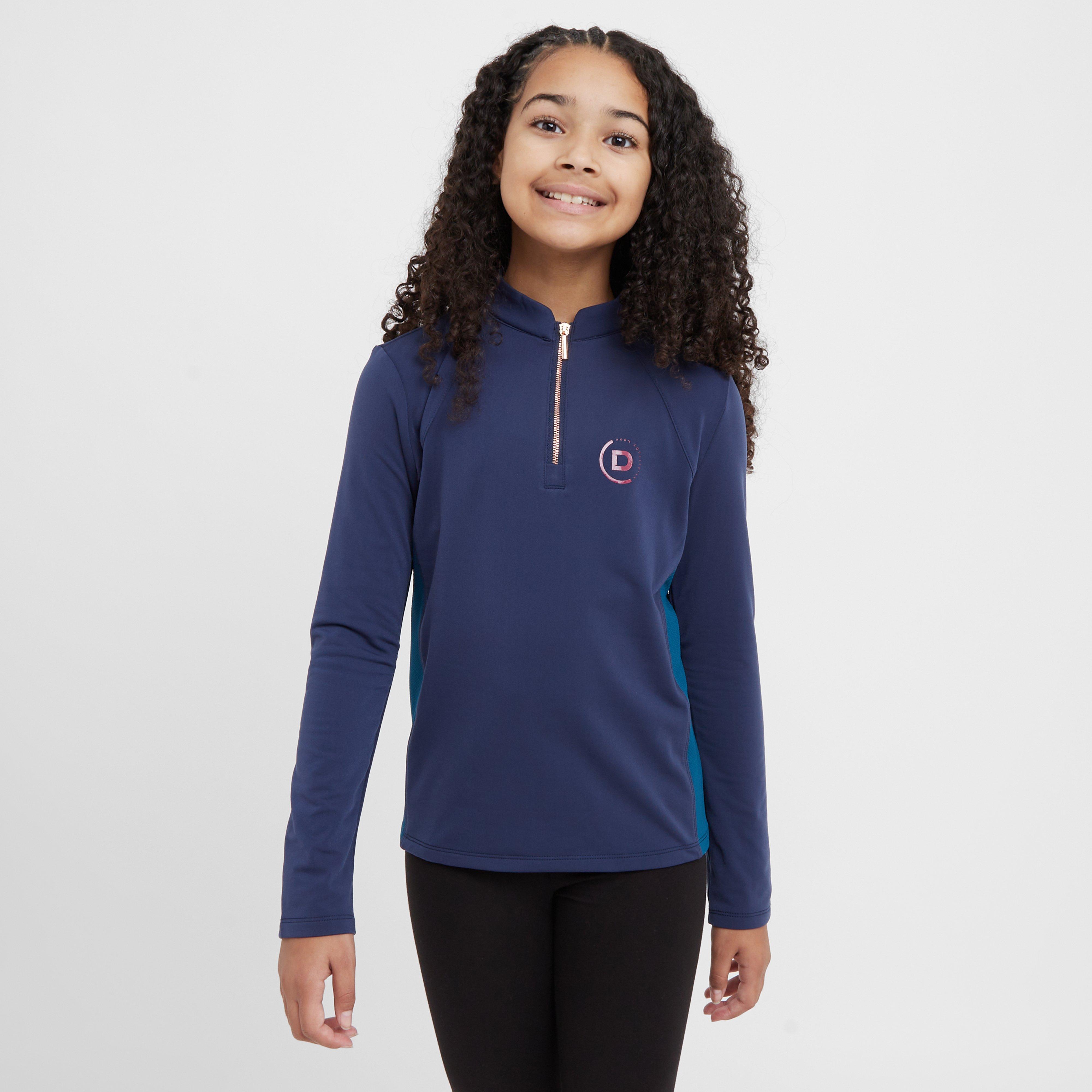 Kids Sadie Panel Detail Long Sleeve Riding Top Naval Academy/Legion Blue