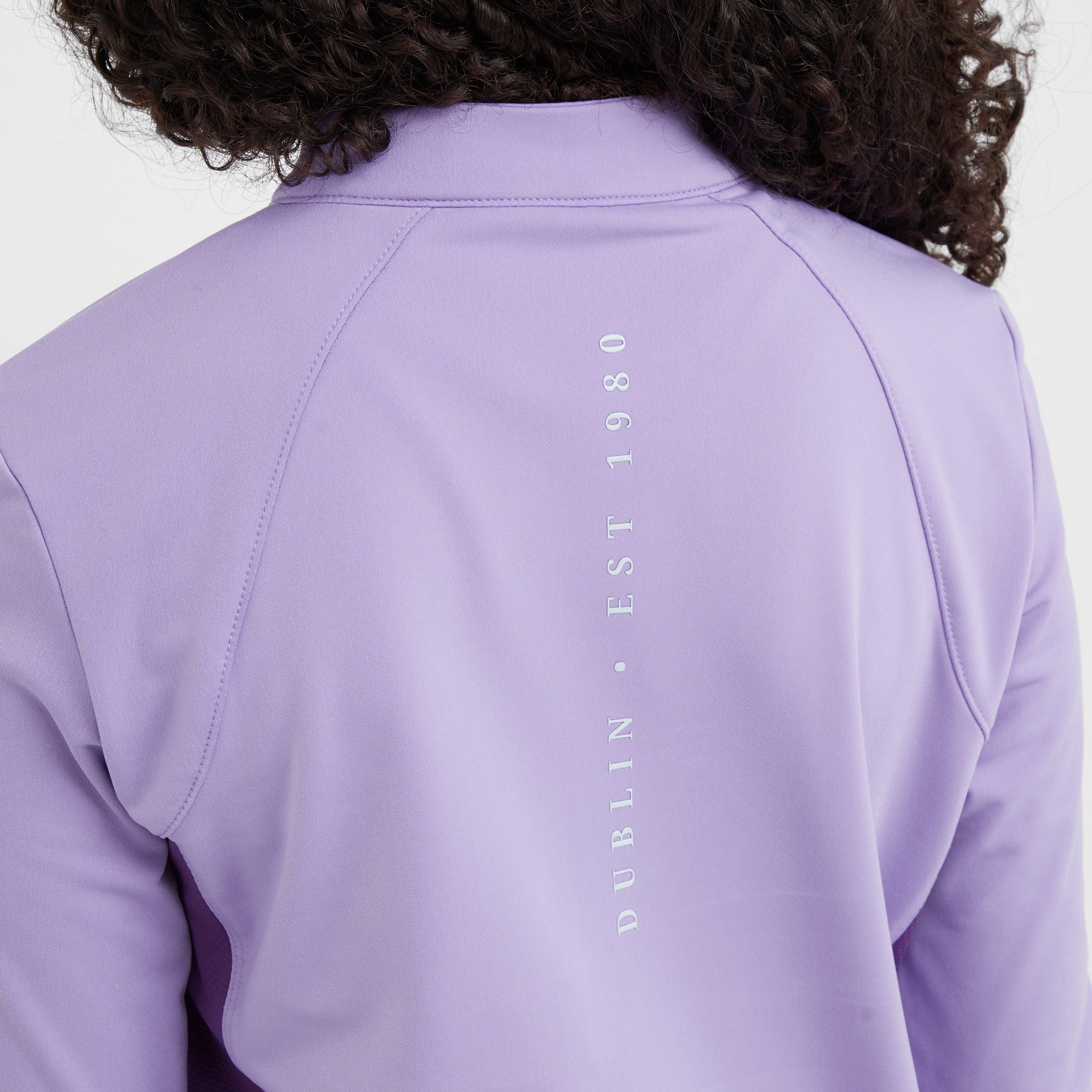 Kids Sadie Panel Detail Long Sleeve Riding Top Paisley Purple/Imperial Purple