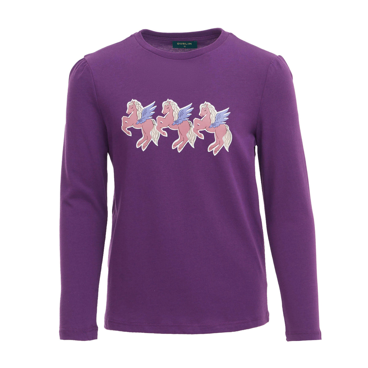 Kids Poppy Puff Sleeve Tee Imperial Purple/Winged Ponies