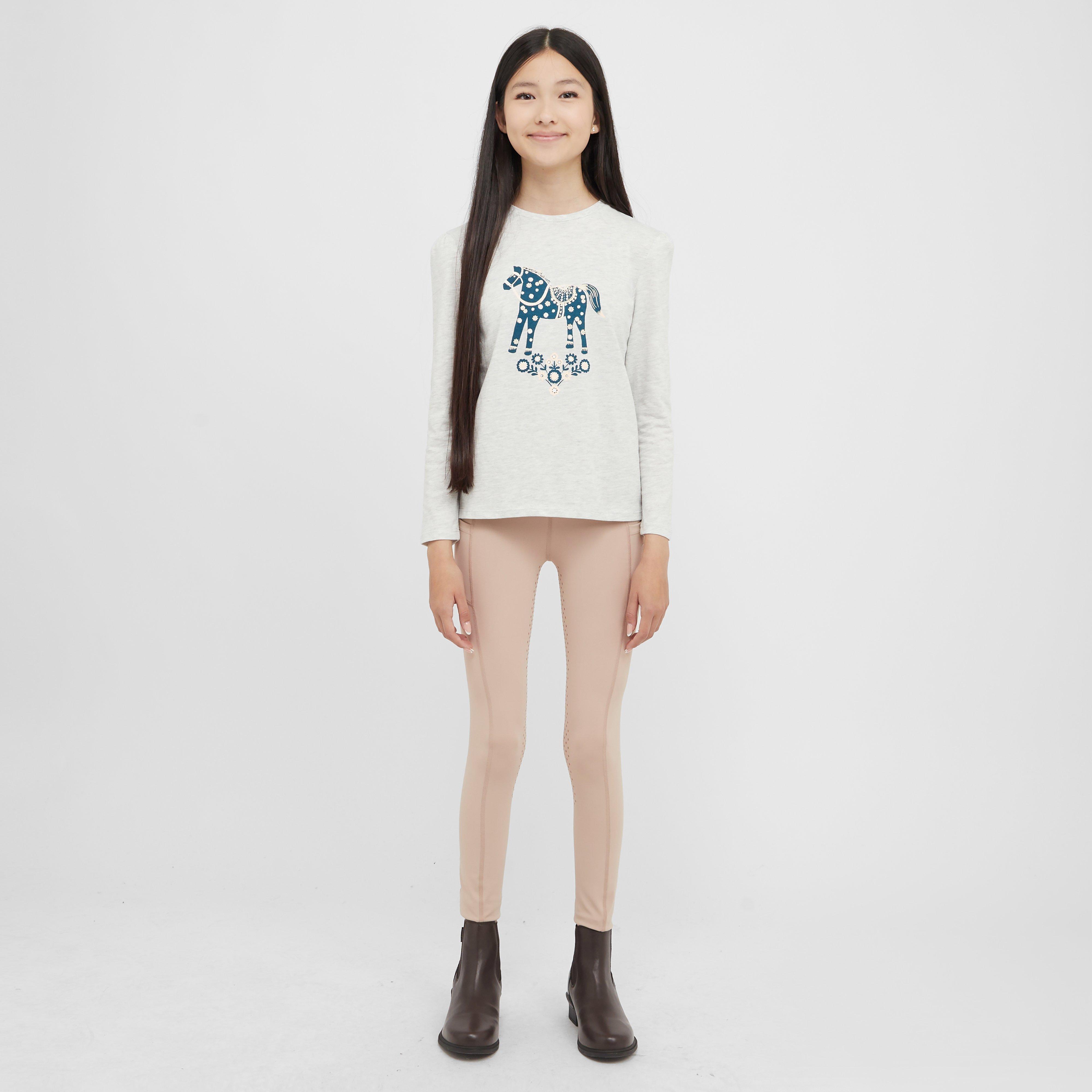 Kids Poppy Puff Sleeve Tee White Marle/Nordic Pony