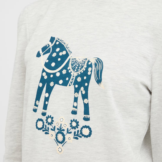 Kids Poppy Puff Sleeve Tee White Marle/Nordic Pony