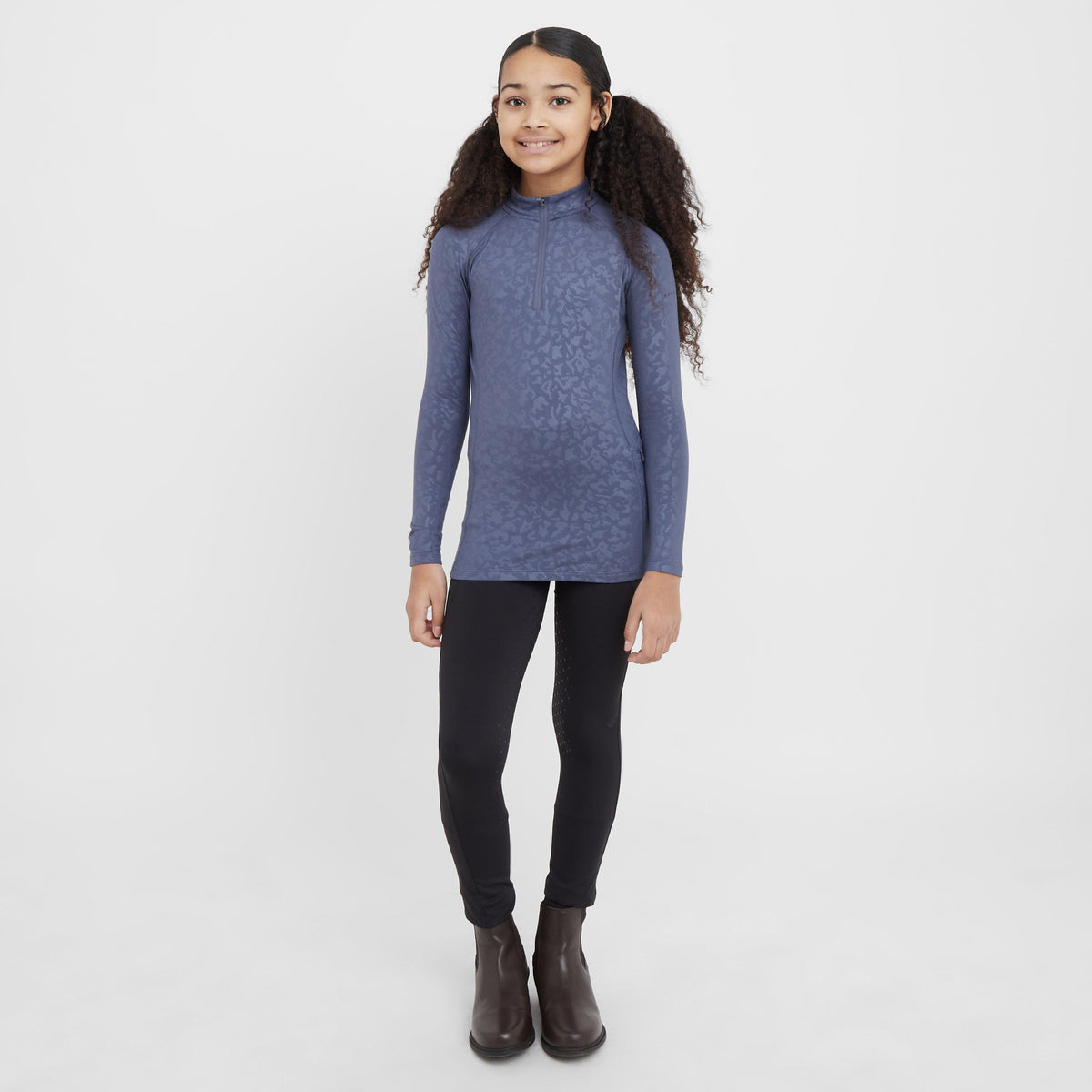 Kids Thermal Riding Tights Black