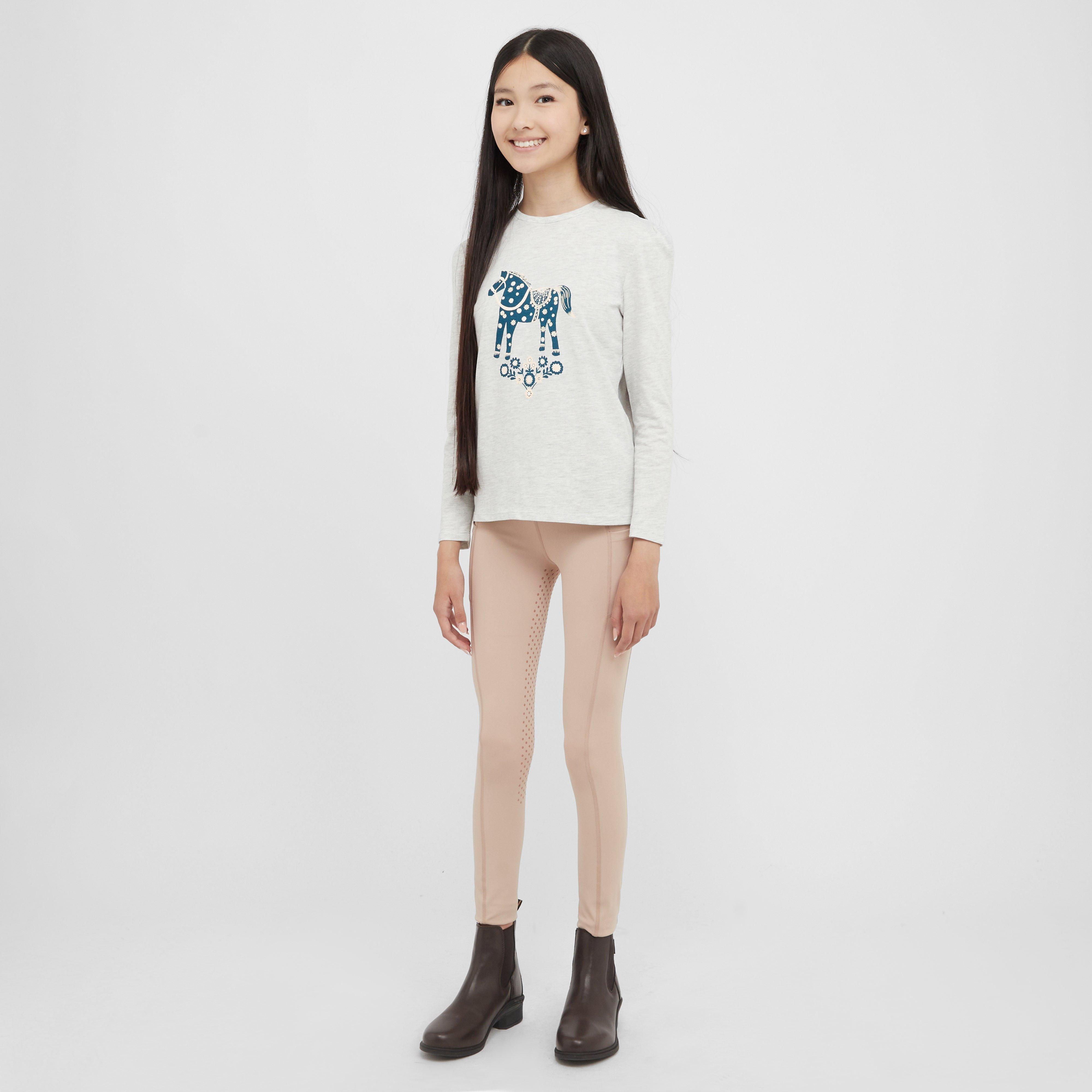 Kids Everyday Riding Tights Beige