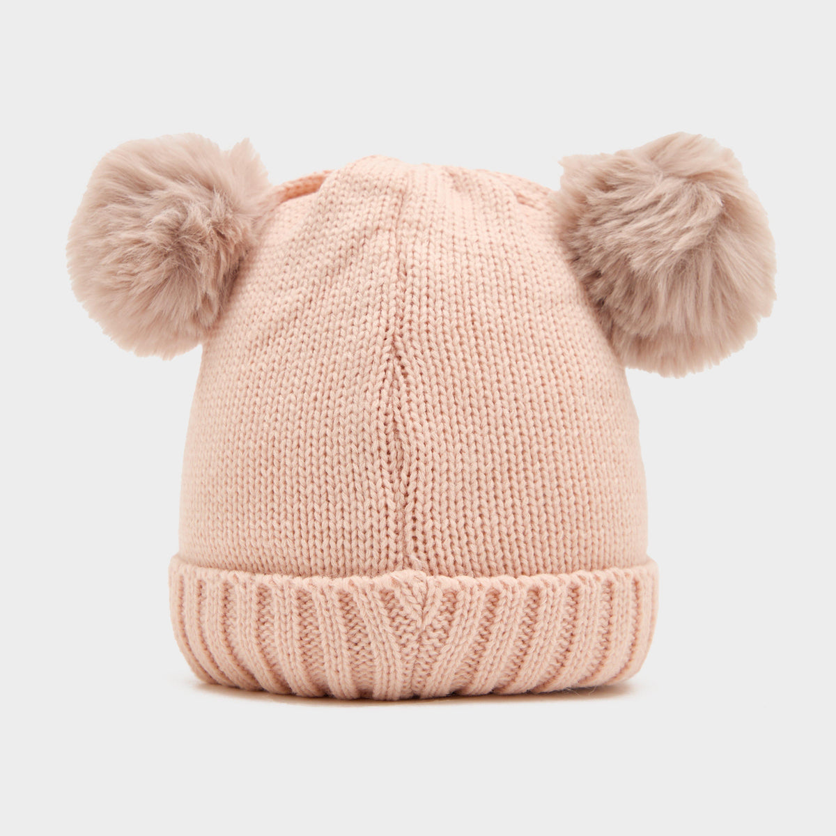 Kids Embroidered Fun Beanie Dusty Pink