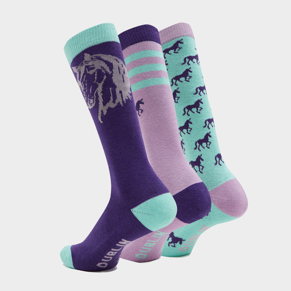 Kids 3 Pack Socks Nineties Horses