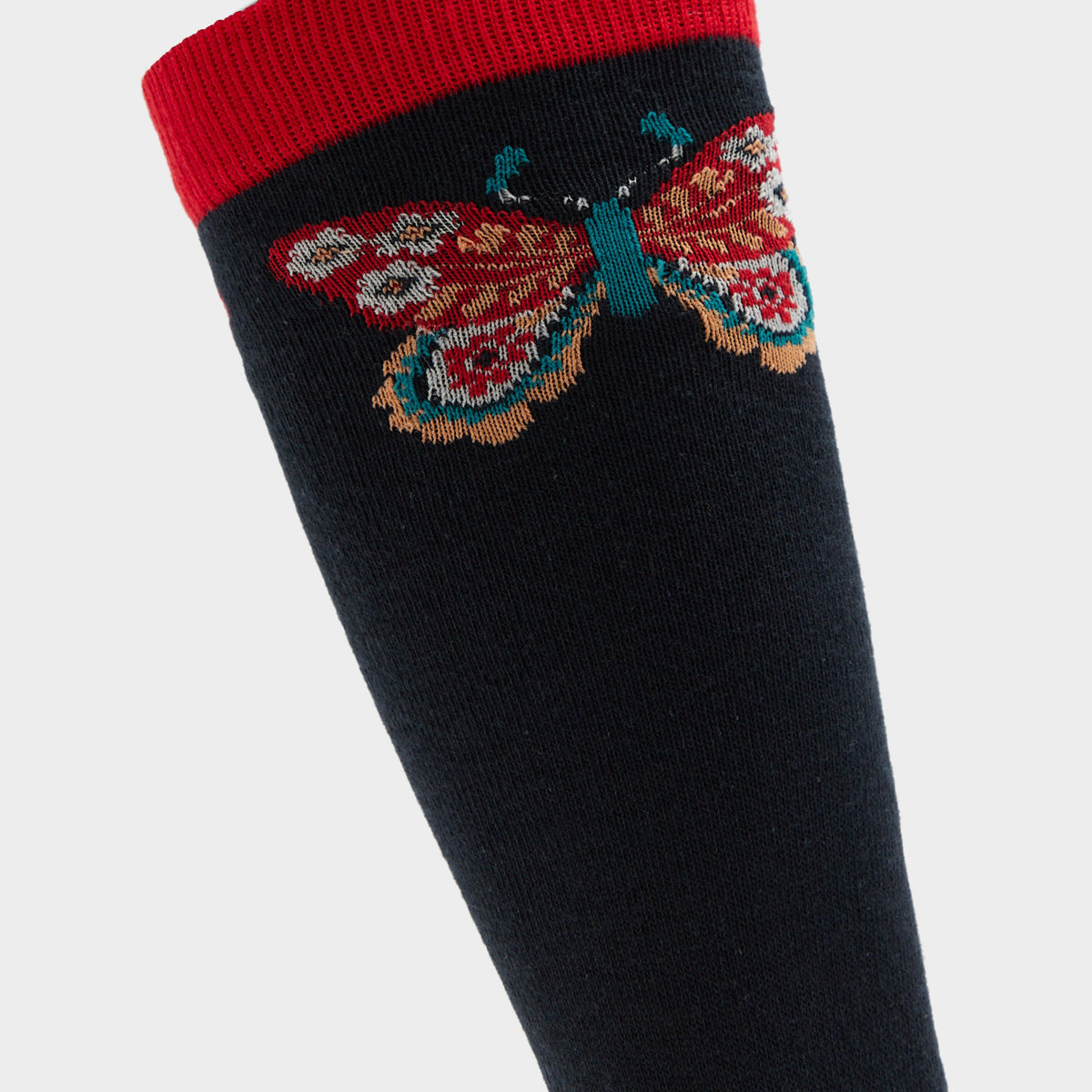 Kids Single Pack Socks Navy Butterfly