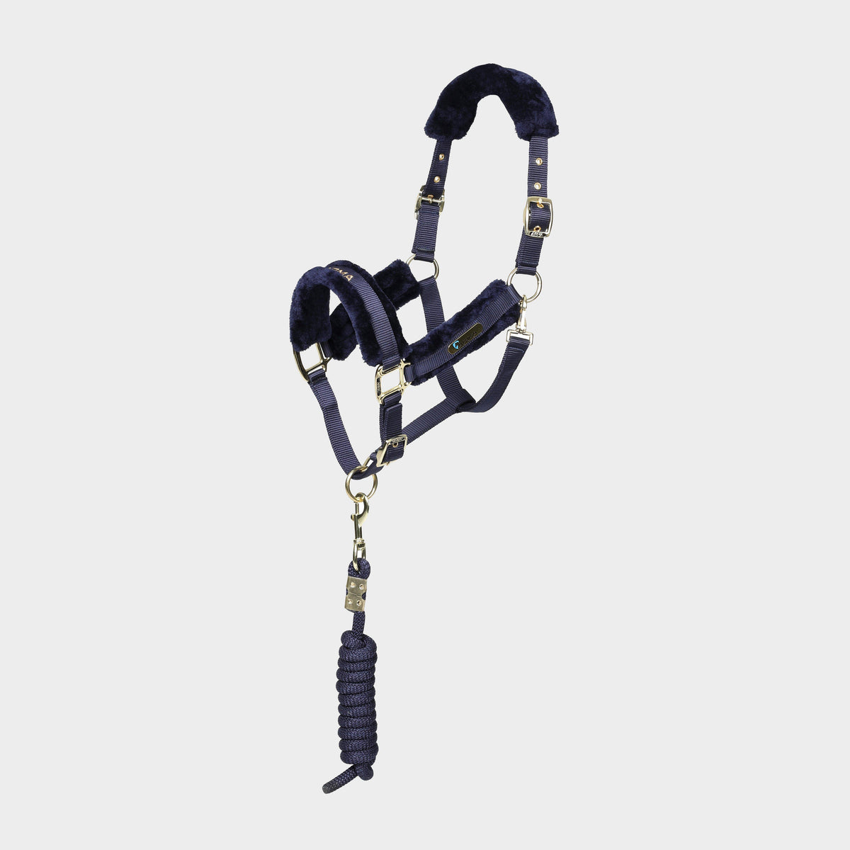 Logo Headcollar & Lead Rope Navy