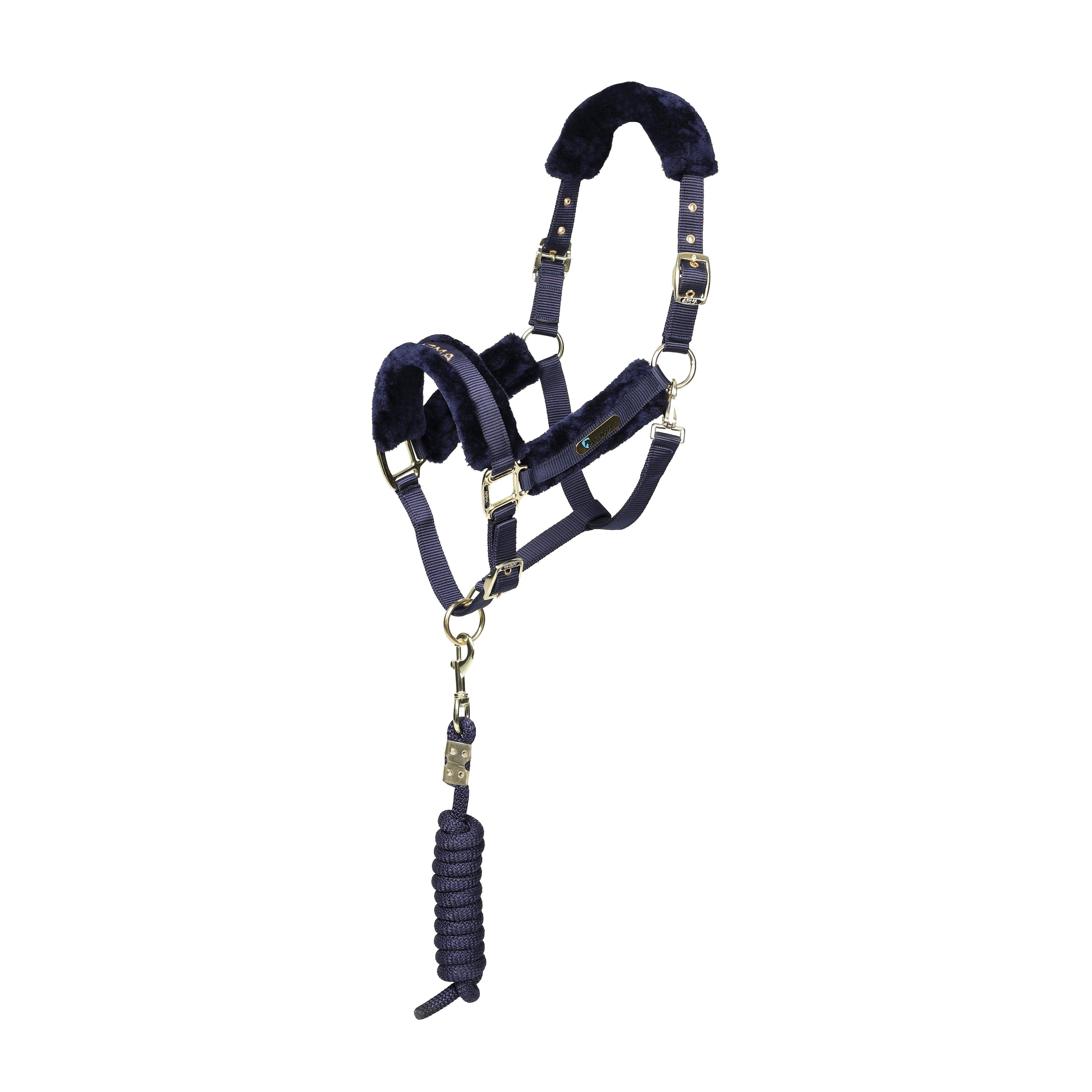 Logo Headcollar & Lead Rope Navy