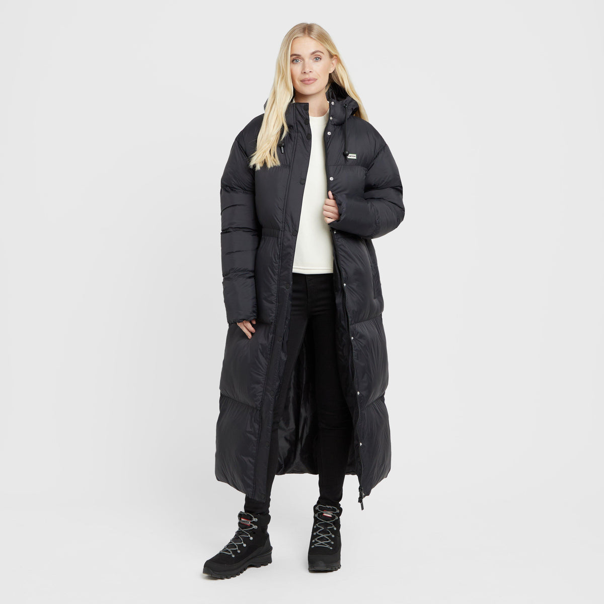 Green Label Womens Birnam Long Jacket Black