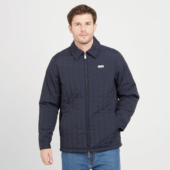 Green Label Mens Caldy Quilted Jacket Navy