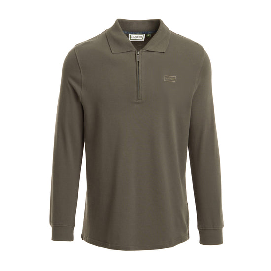 Green Label Mens Airdrie Long Sleeve Polo Shirt Green