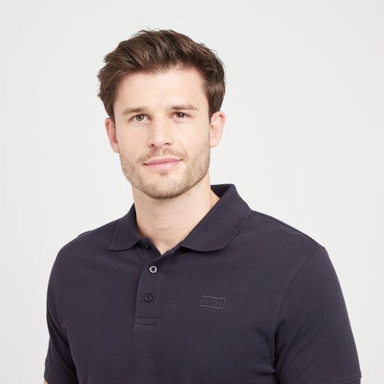 Green Label Mens Alvie Short Sleeved Polo Shirt Navy