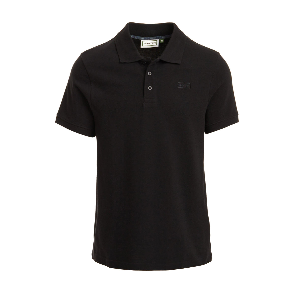 Green Label Mens Alvie Short Sleeved Polo Shirt Black
