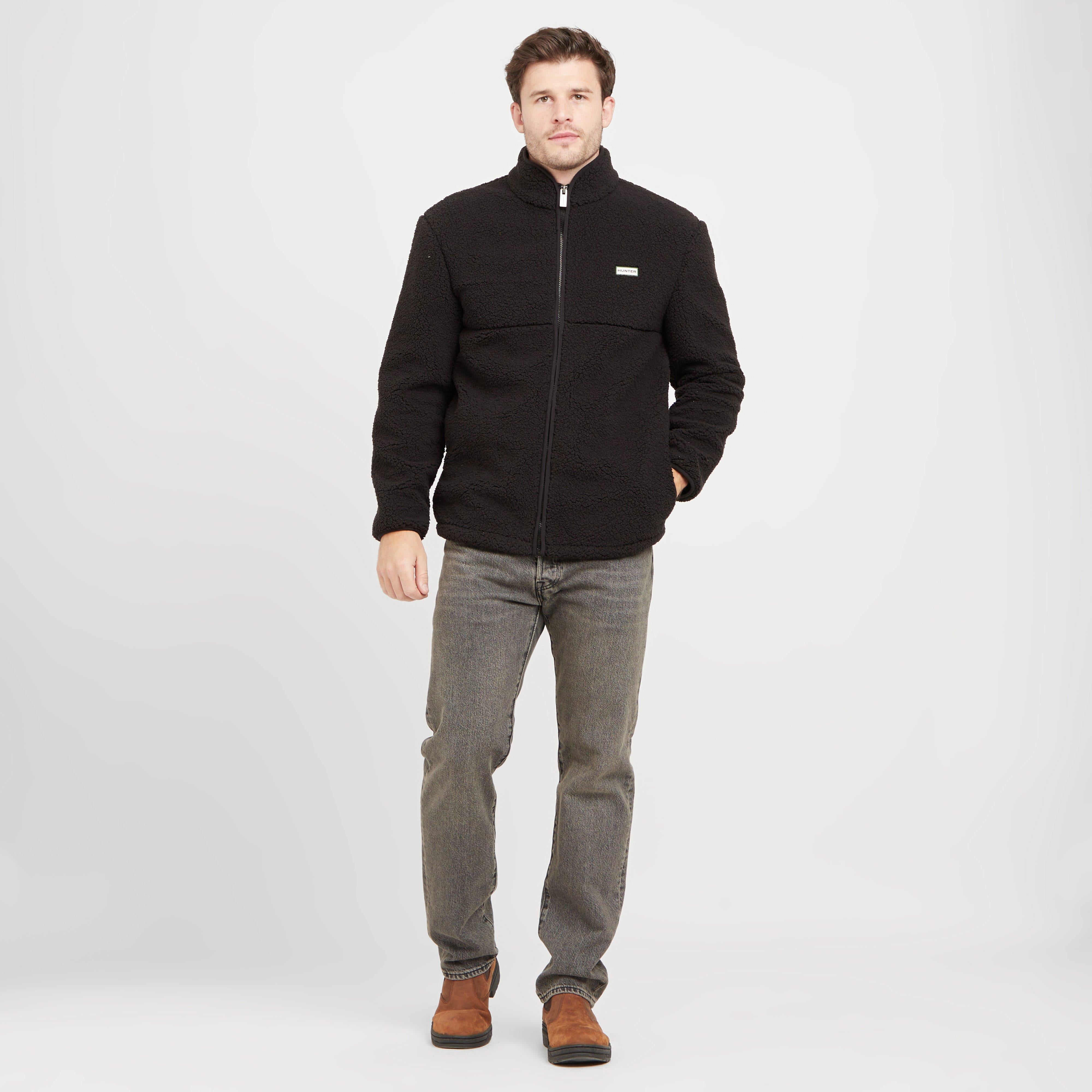 Green Label Mens Elgin Borg Fleece Black