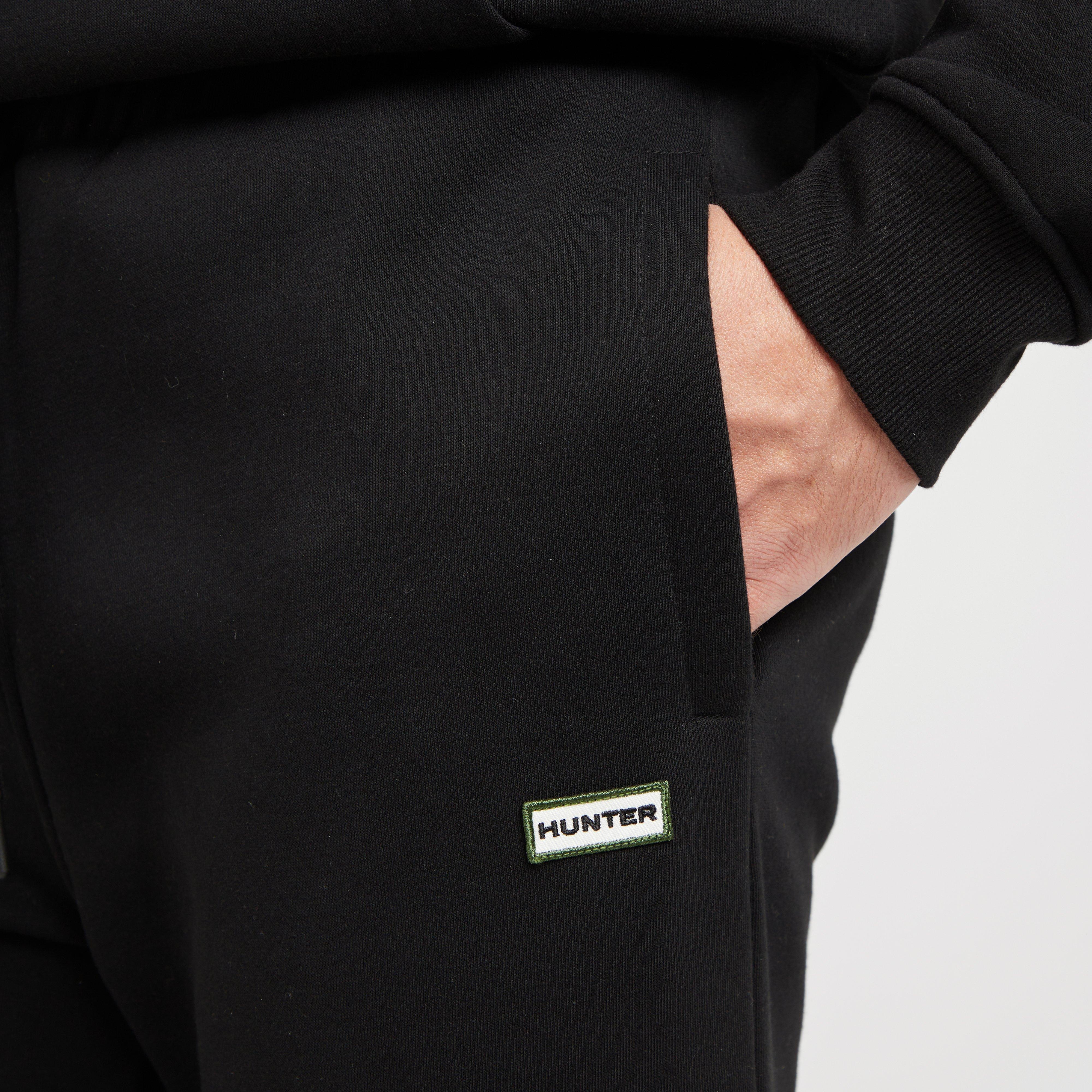 Green Label Mens Cambus Small Logo Joggers Black